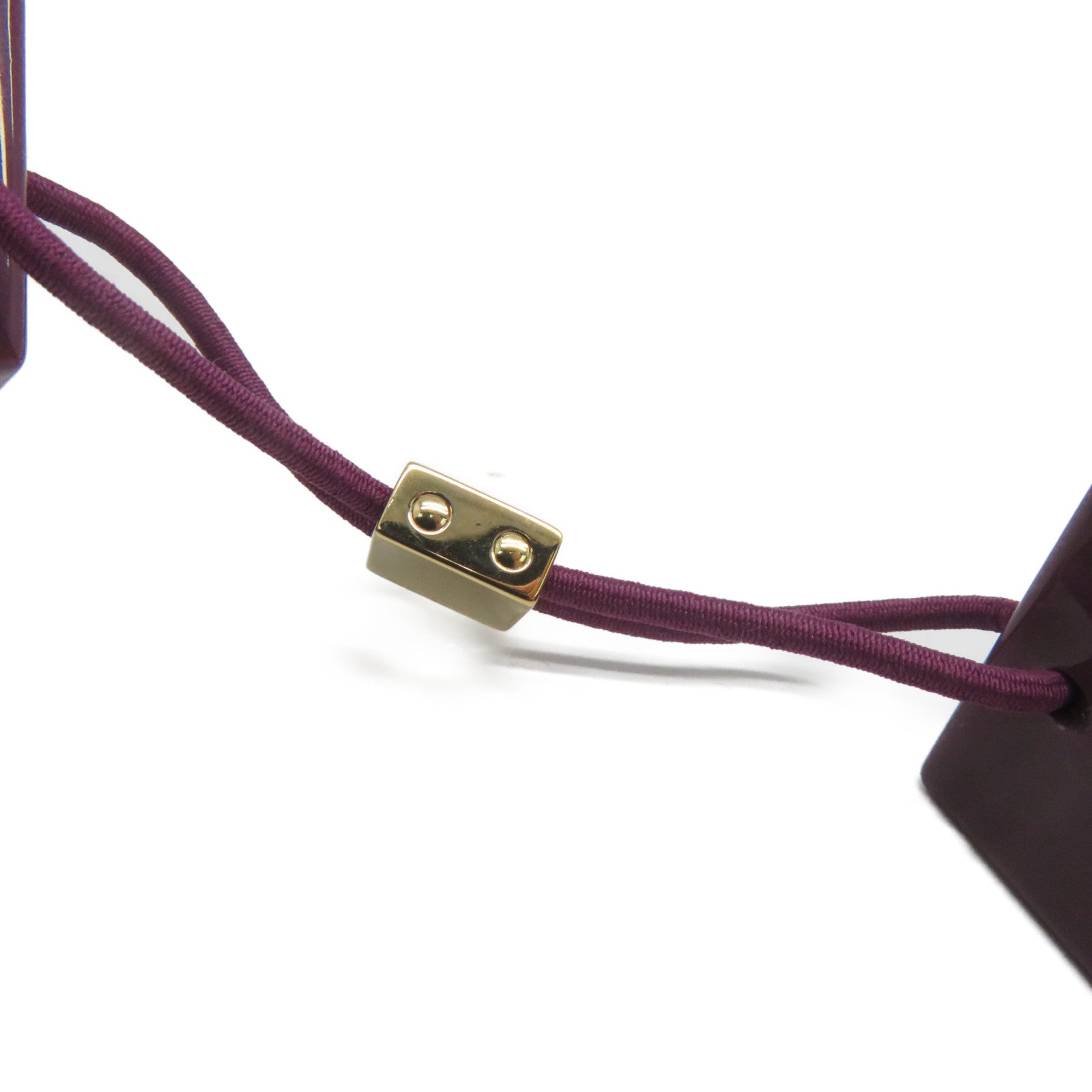 LOUIS VUITTON PVC Hair Cube金扣髮圈紫色/金色