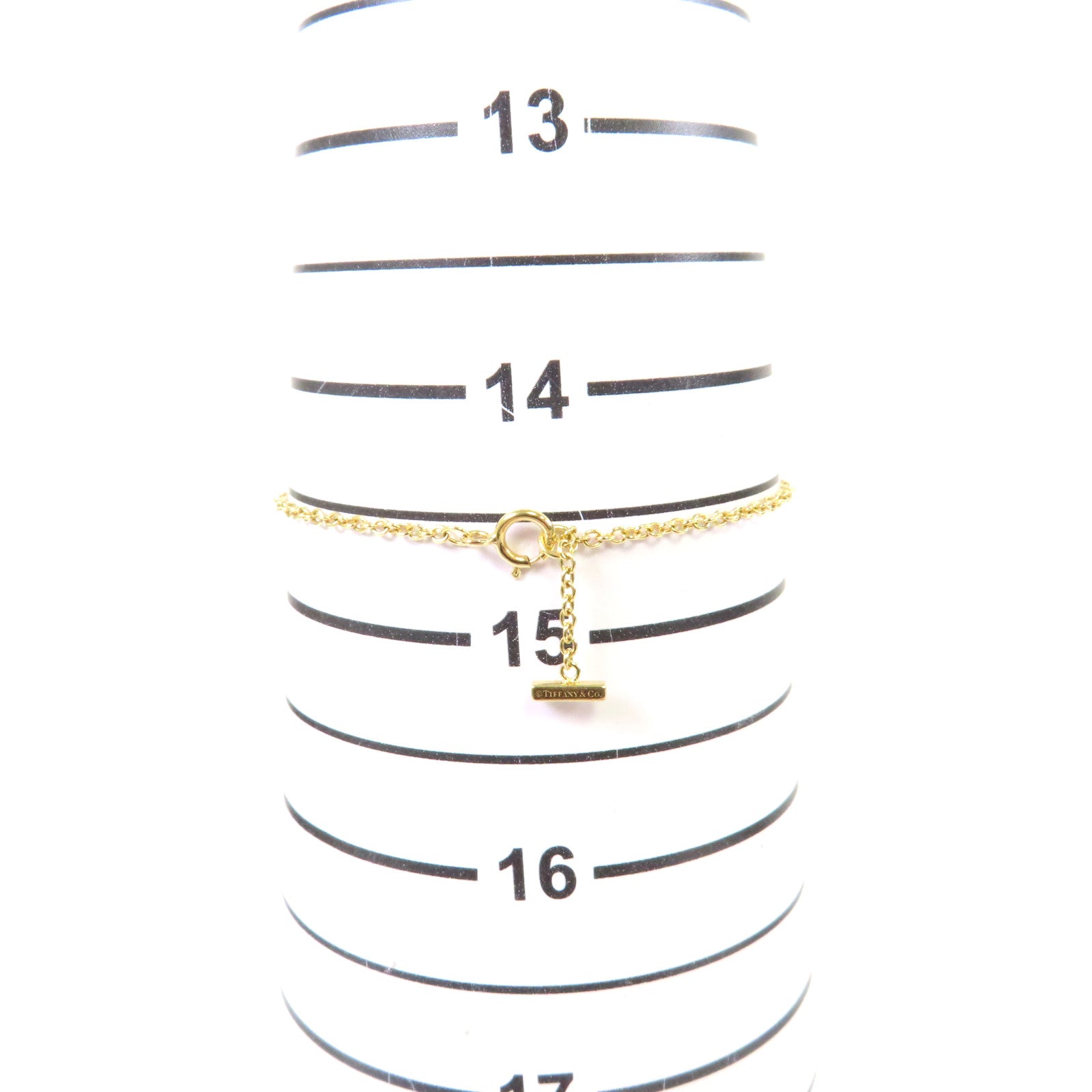 TIFFANY＆CO 18K黃金T Smile手鏈金色