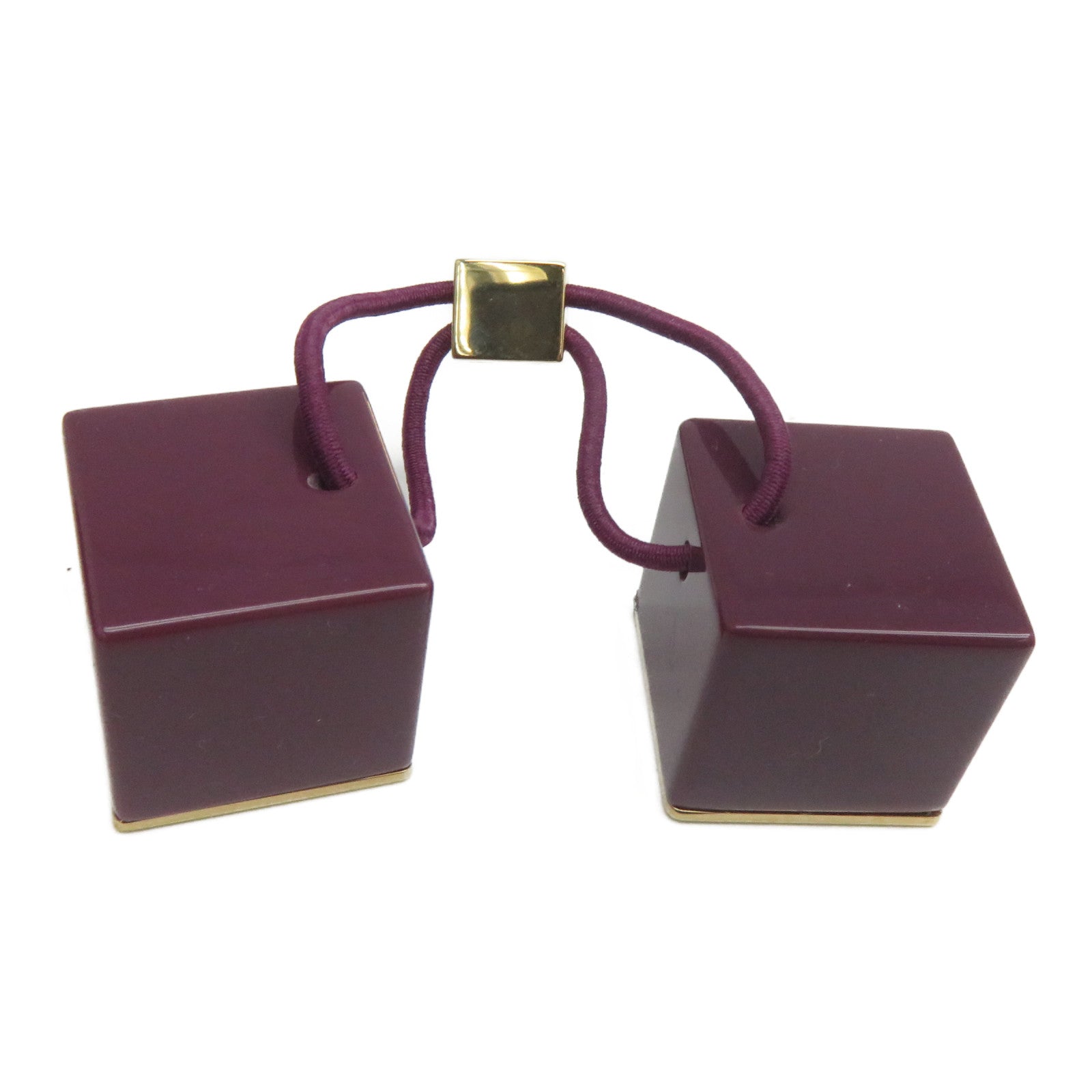 LOUIS VUITTON PVC Hair Cube金扣髮圈紫色/金色