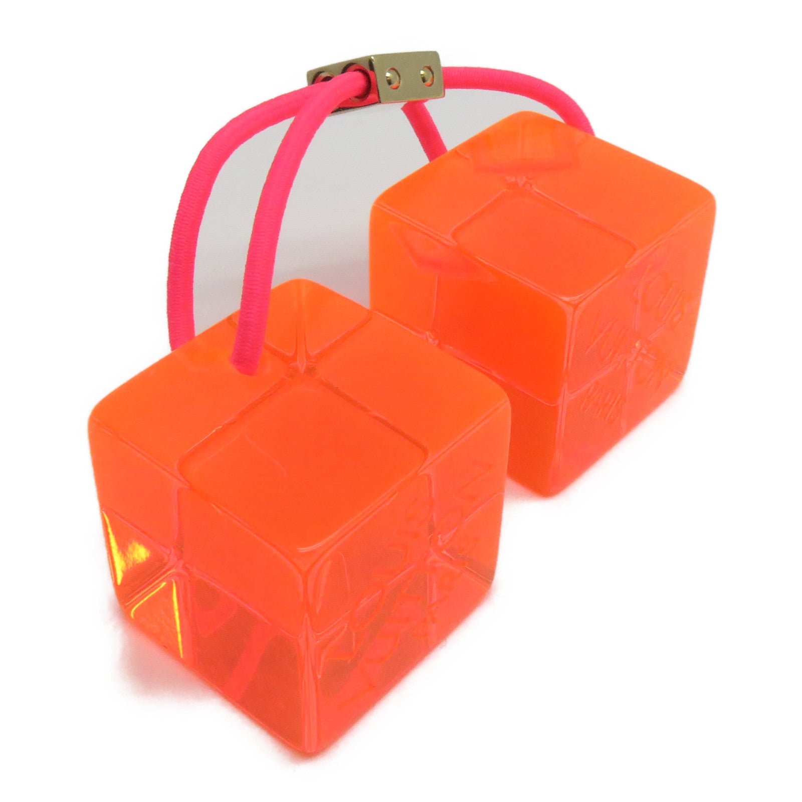 LOUIS VUITTON 【激減優惠】PVC Hair Cube金扣髮圈橙色