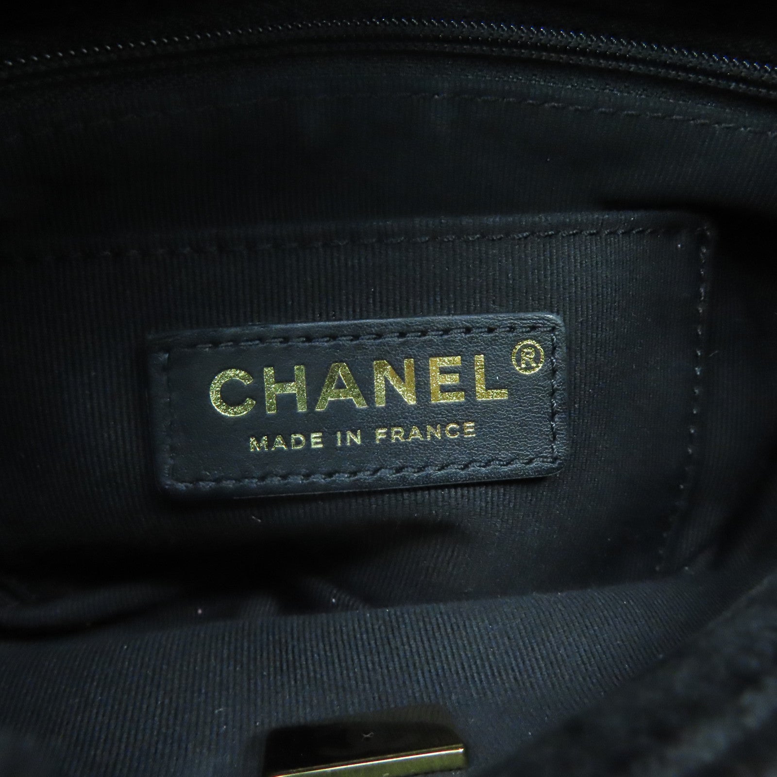 CHANEL Rhombus Velvet Chain Shoulder Bag Gold Buckle Chain Belt Shoulder Bag Black