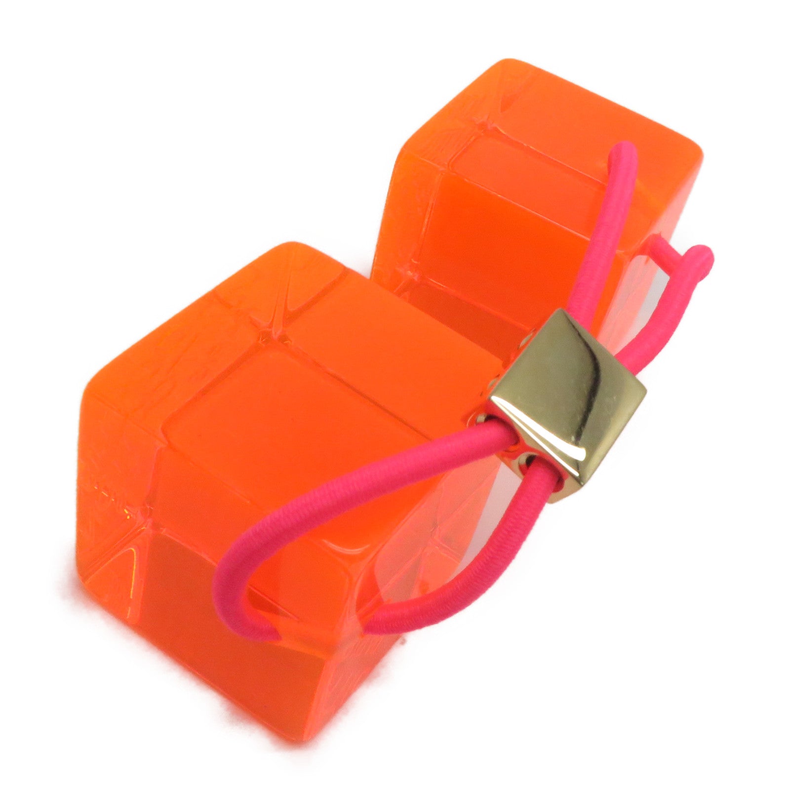 LOUIS VUITTON 【激減優惠】PVC Hair Cube金扣髮圈橙色