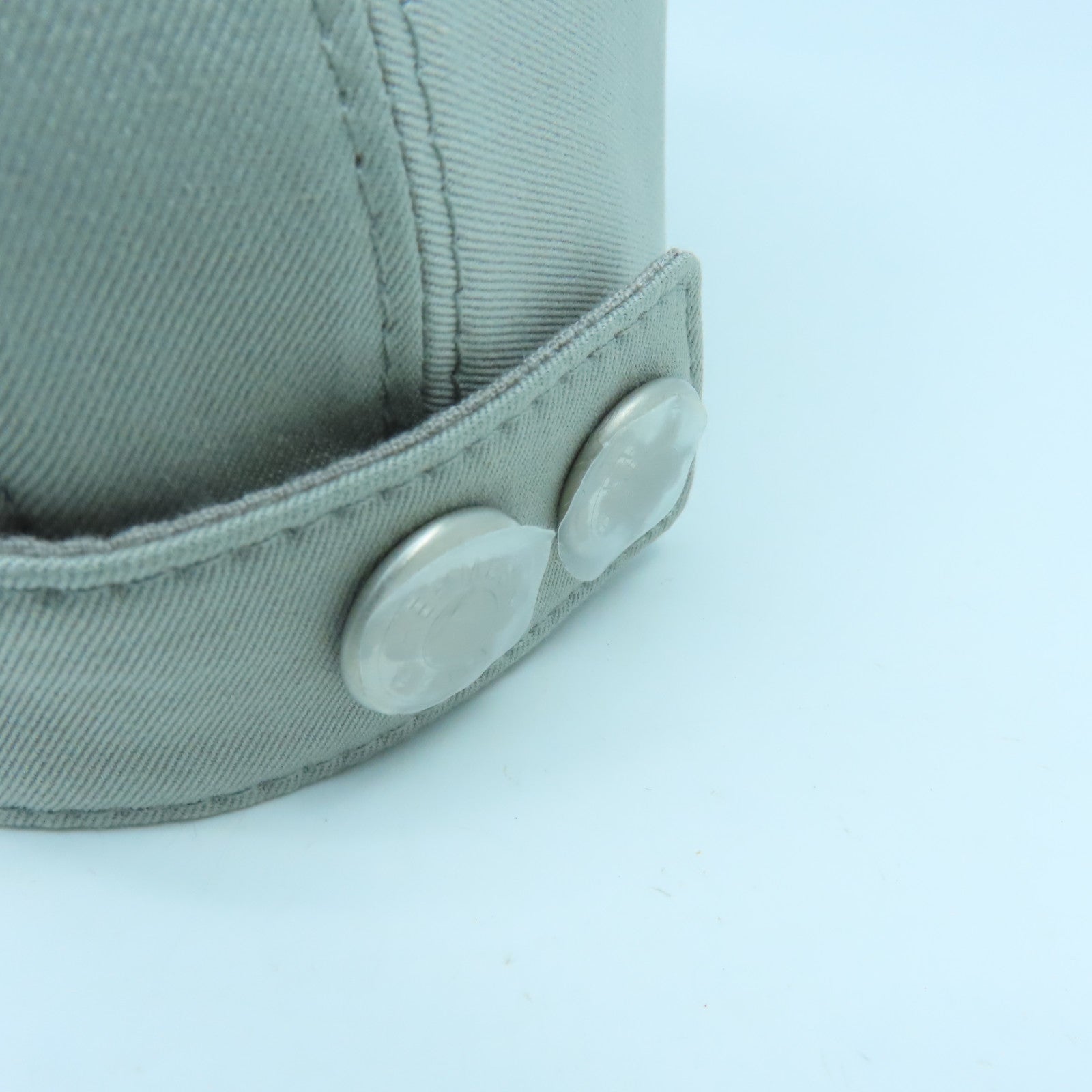 HERMES Cotton Mile H Circle Cap 59 Cap Gray
