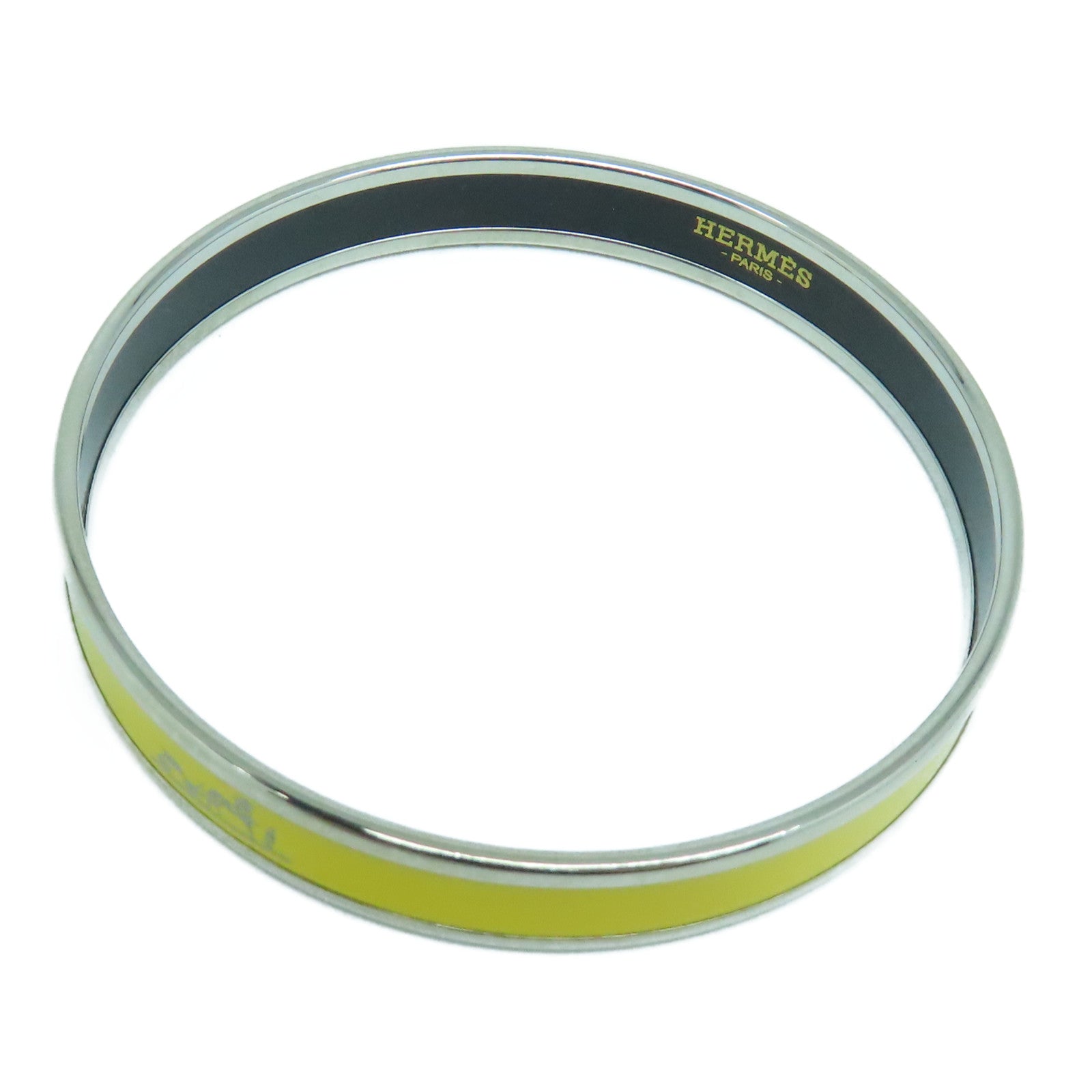 HERMES 金屬Bangle銀扣手鐲黃色