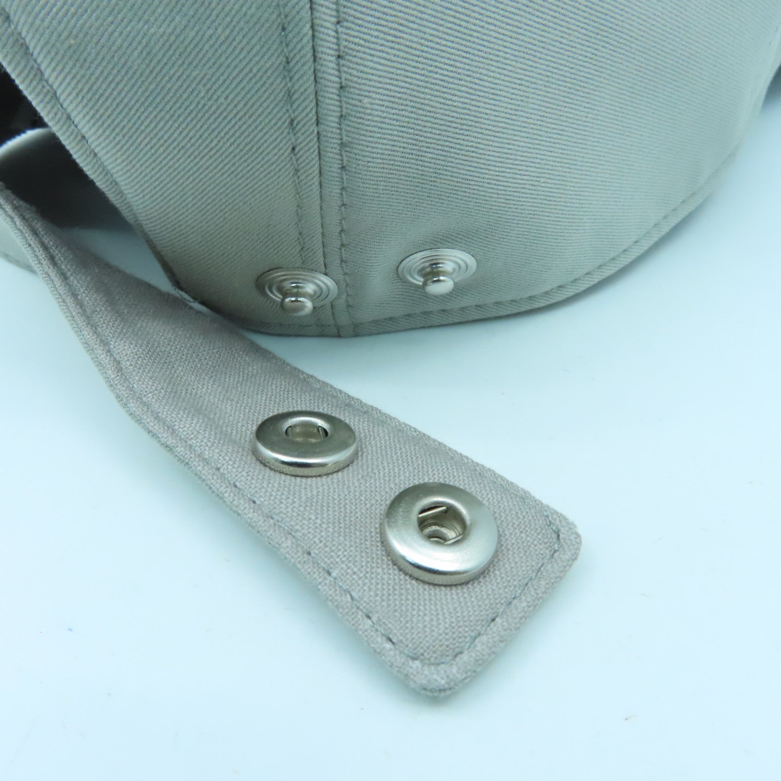 HERMES Cotton Mile H Circle Cap 59 Cap Gray