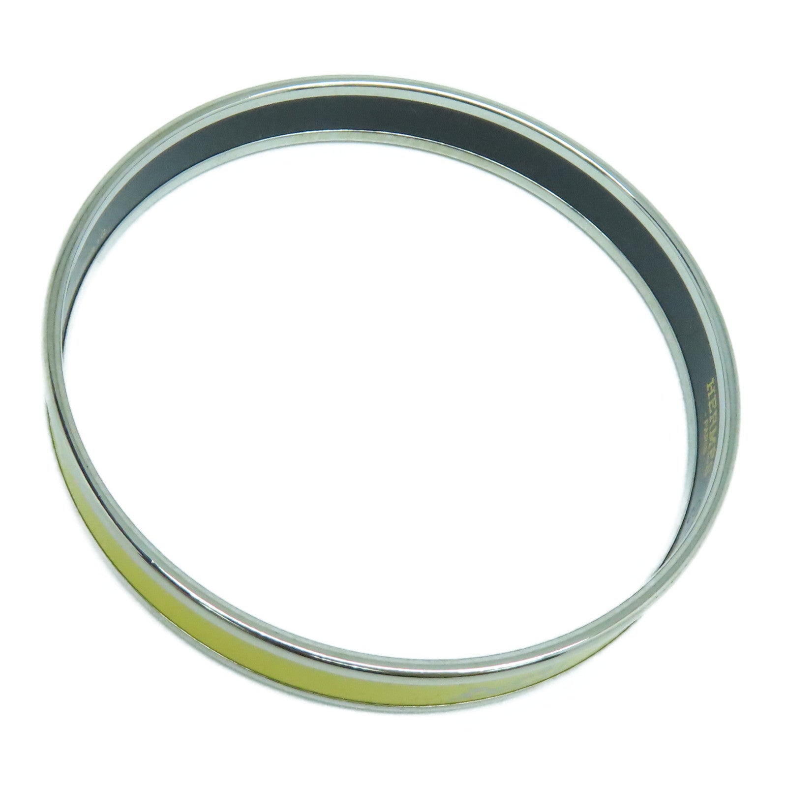 HERMES 金屬Bangle銀扣手鐲黃色