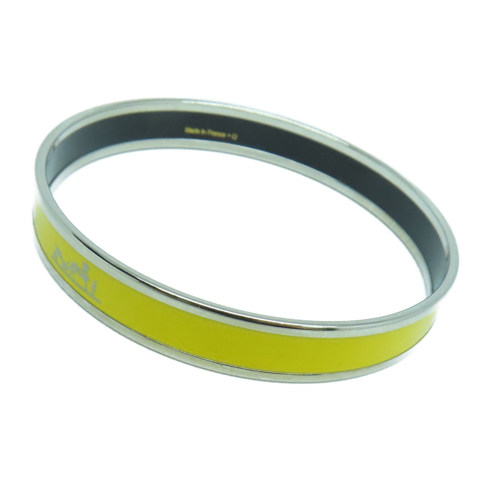 HERMES 金屬Bangle銀扣手鐲黃色