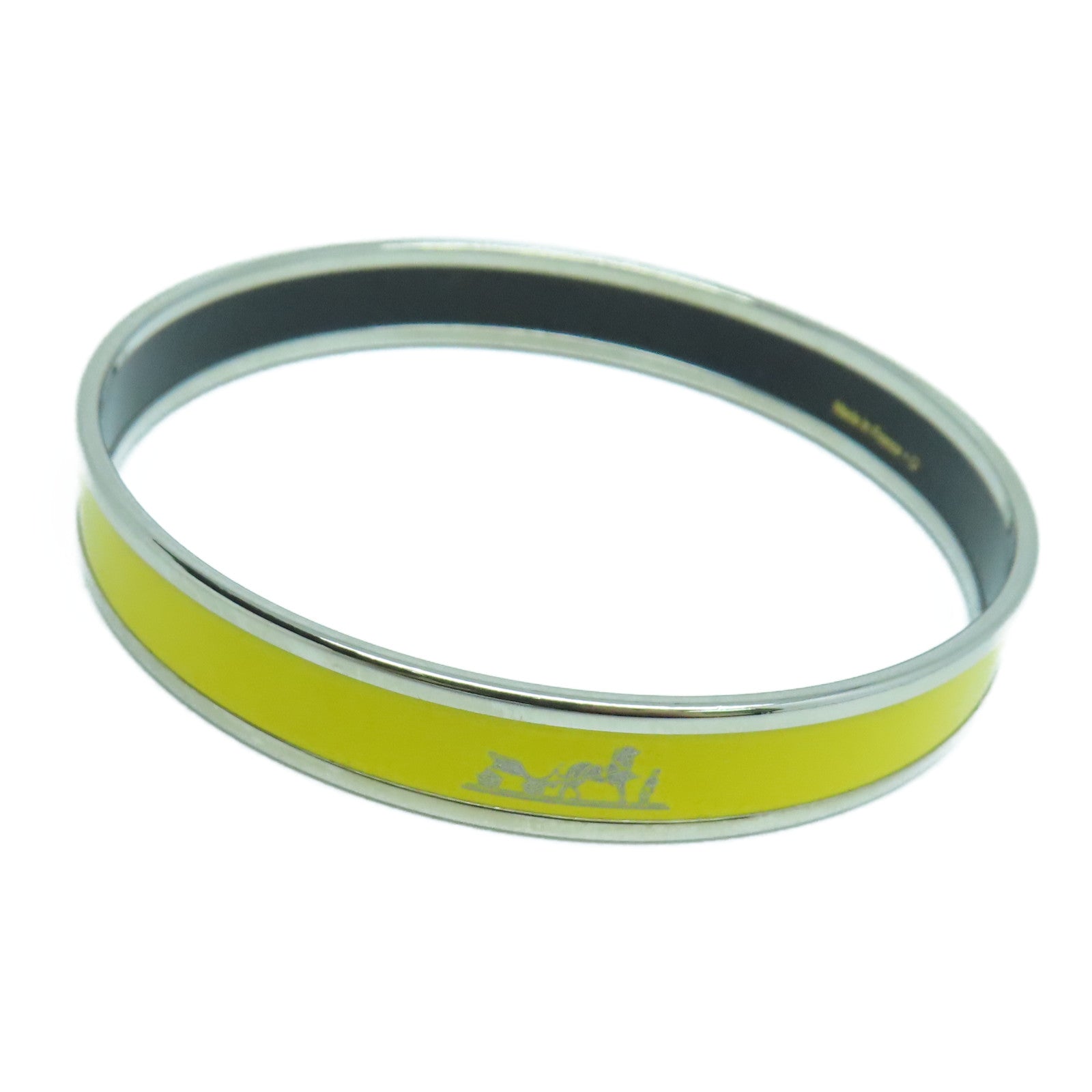 HERMES 金屬Bangle銀扣手鐲黃色