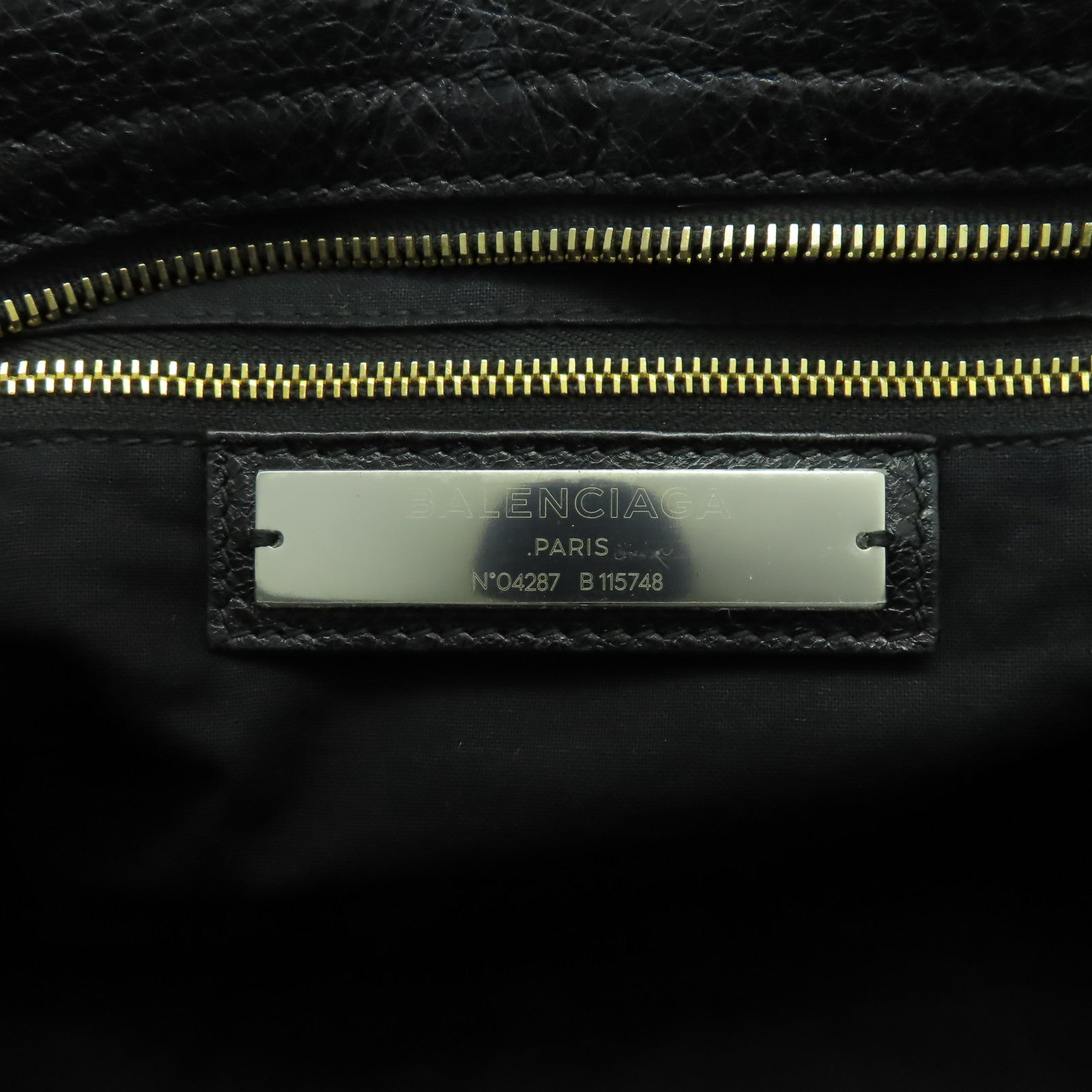 BALENCIAGA 牛皮皮革City金扣手挽肩背兩用袋黑色