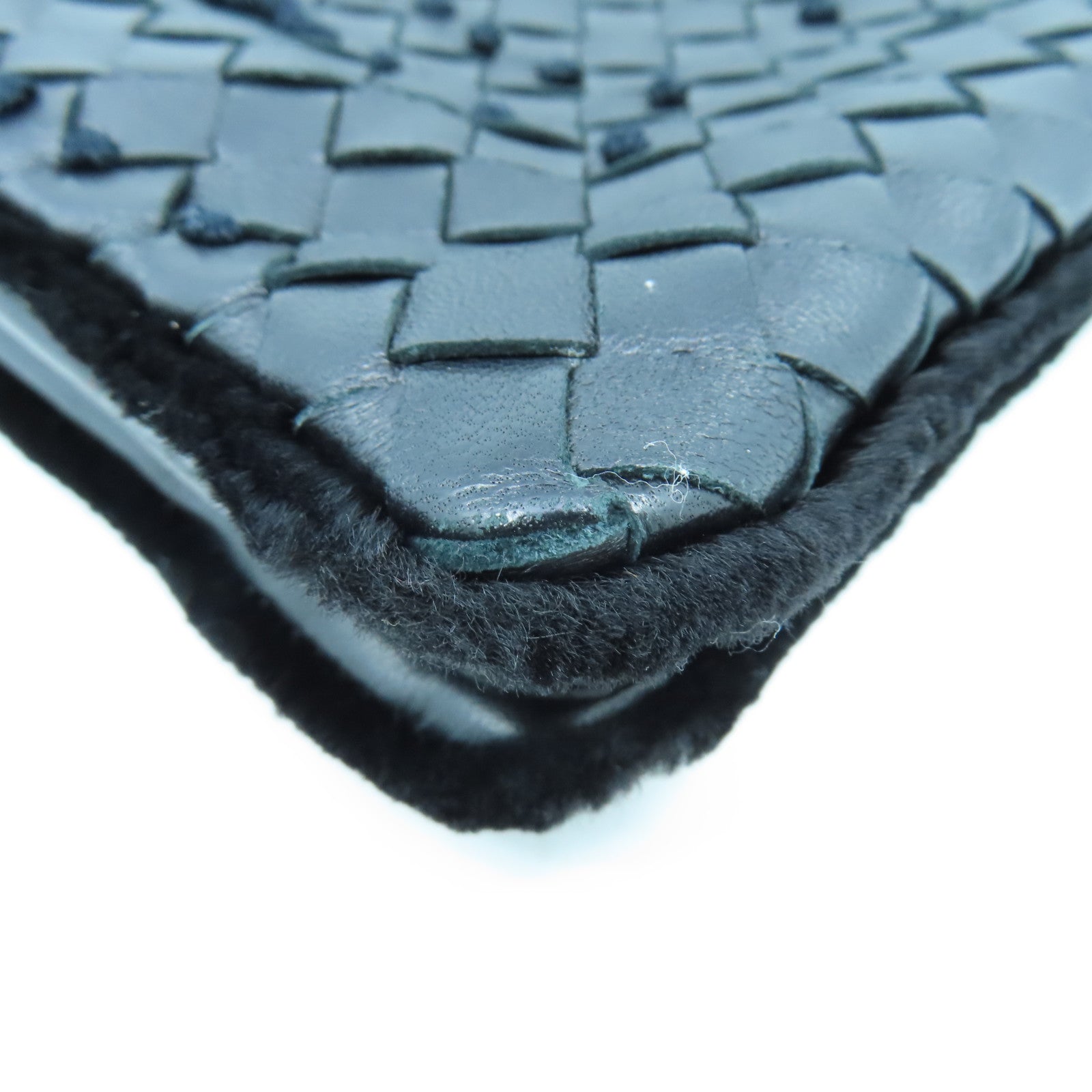 BOTTEGA VENETA 织纹皮革Shoulder Bag肩背袋黑色