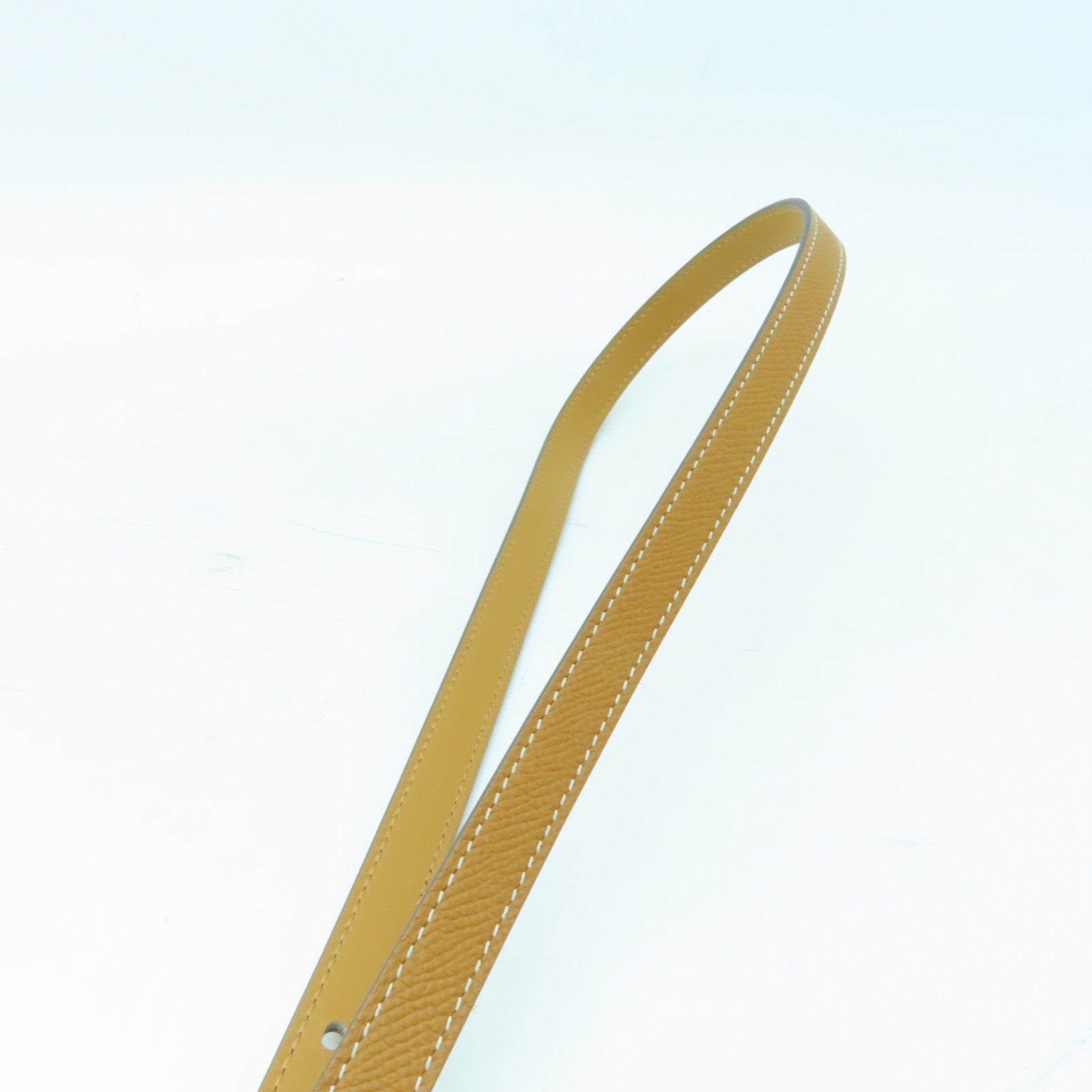 HERMES Epsom皮革Pop H Belt 75金扣皮帶Gold/啡色