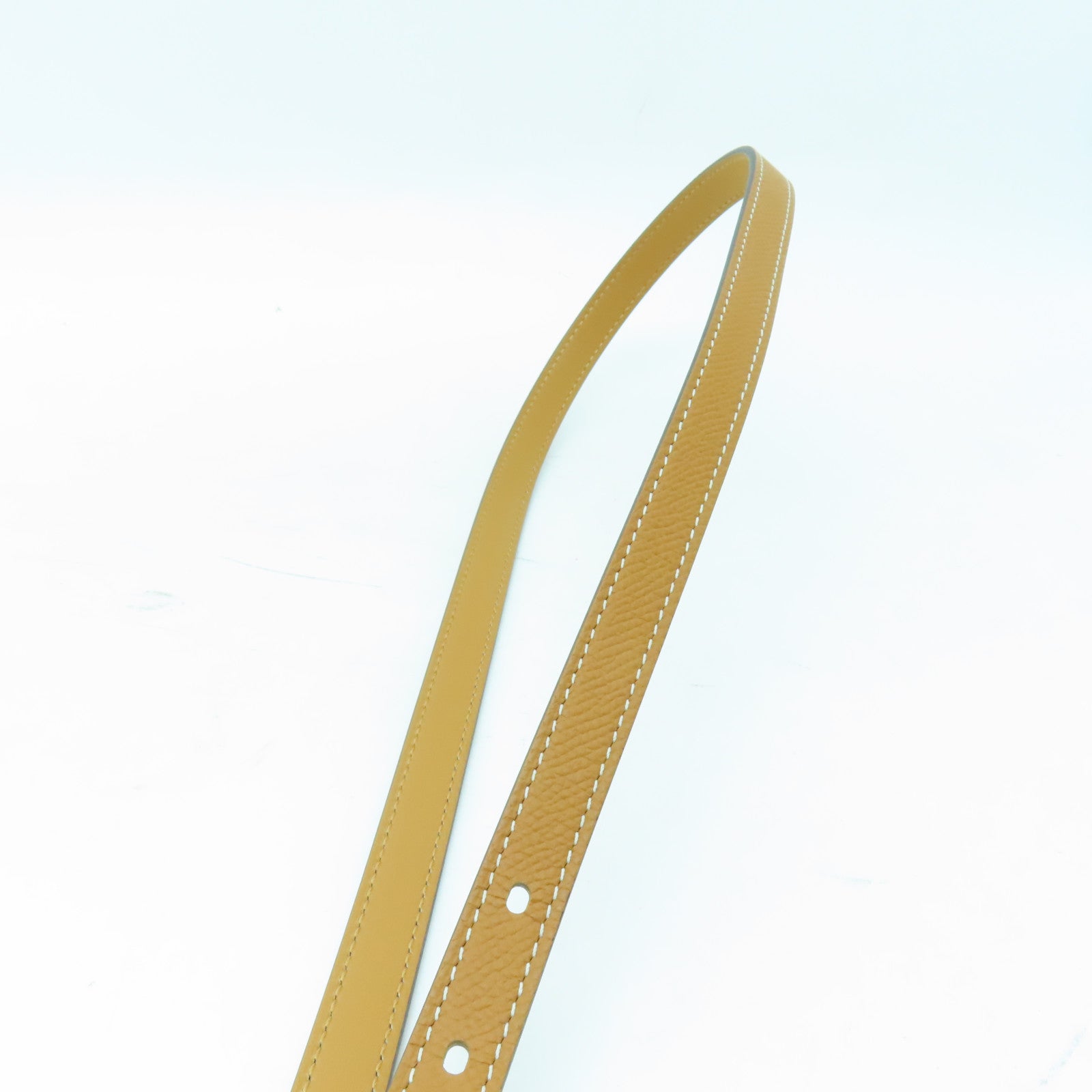 HERMES Epsom皮革Pop H Belt 75金扣皮帶Gold/啡色