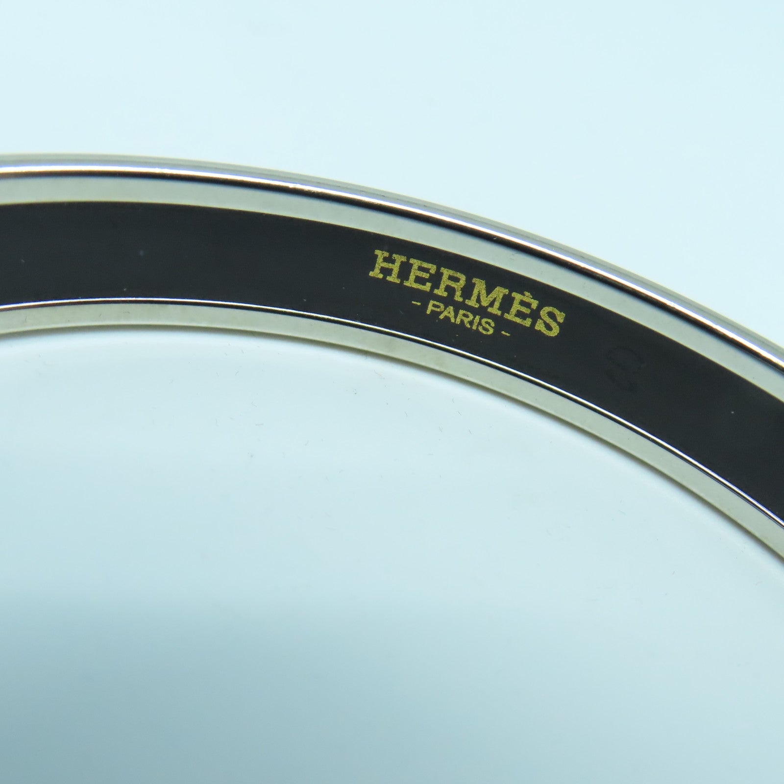 HERMES 金屬Bangle銀扣手鐲黃色