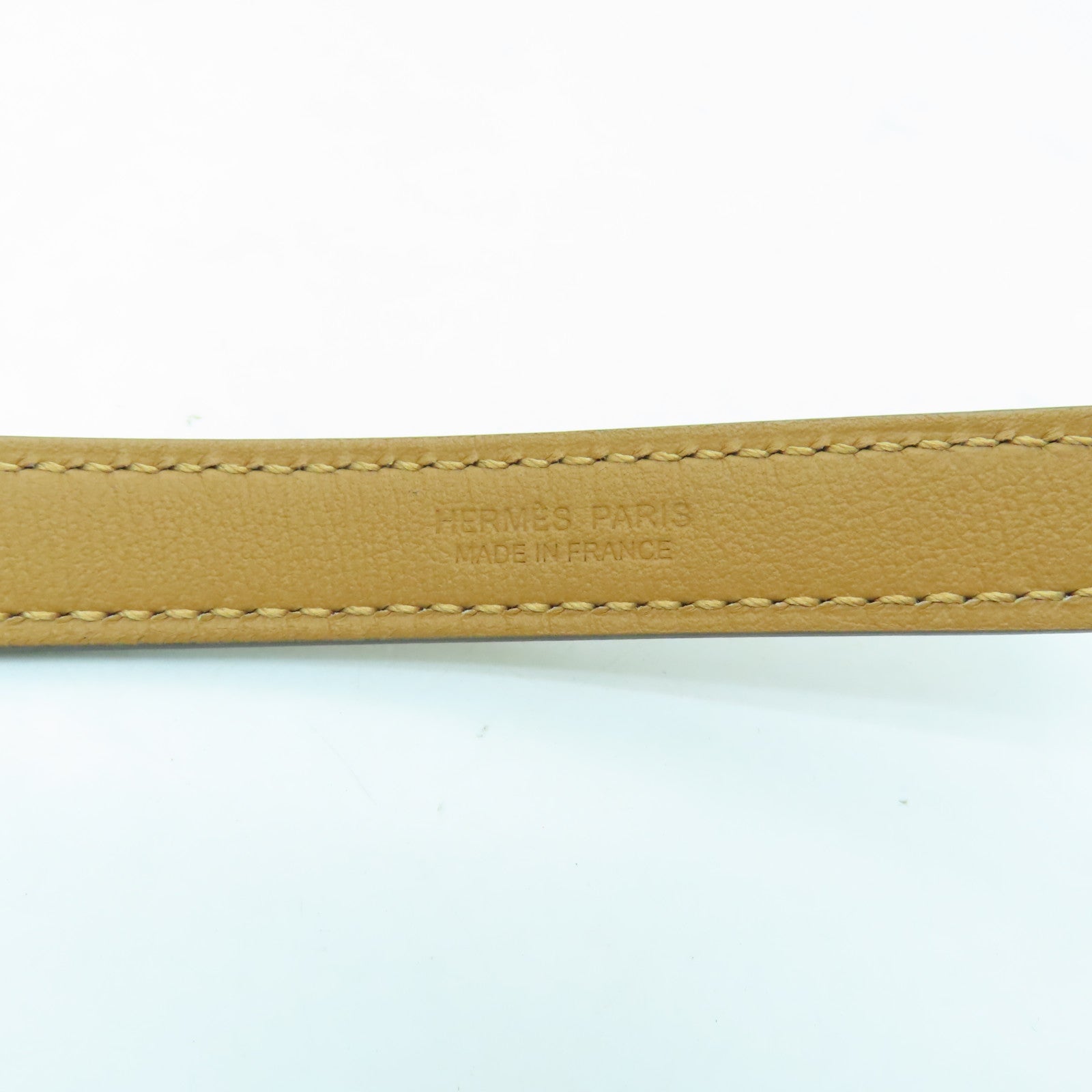 HERMES Epsom皮革Pop H Belt 75金扣皮帶Gold/啡色