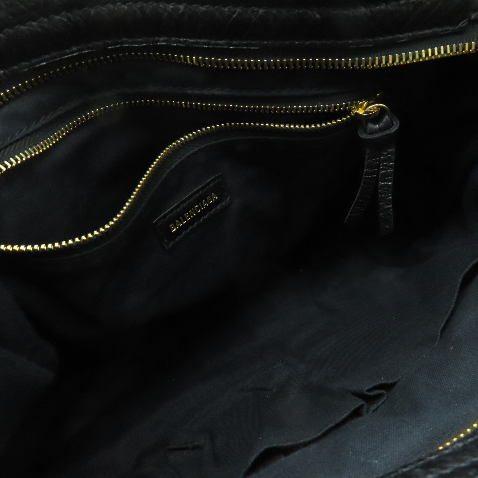BALENCIAGA 牛皮皮革Mini City金扣手挽肩背兩用袋黑色