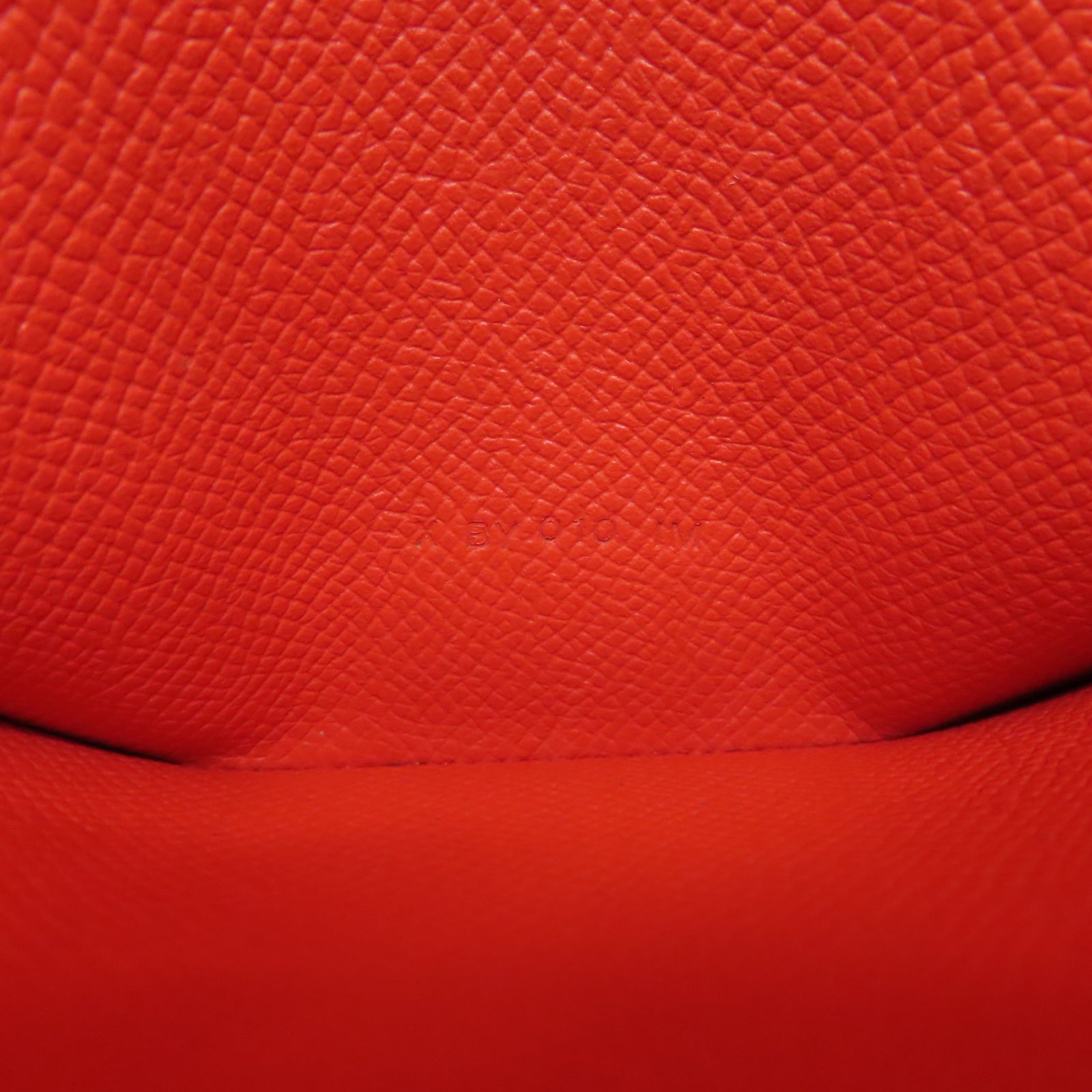 HERMES Veau Epsom皮革Bearn W Snap金扣長錢包糖果紅色
