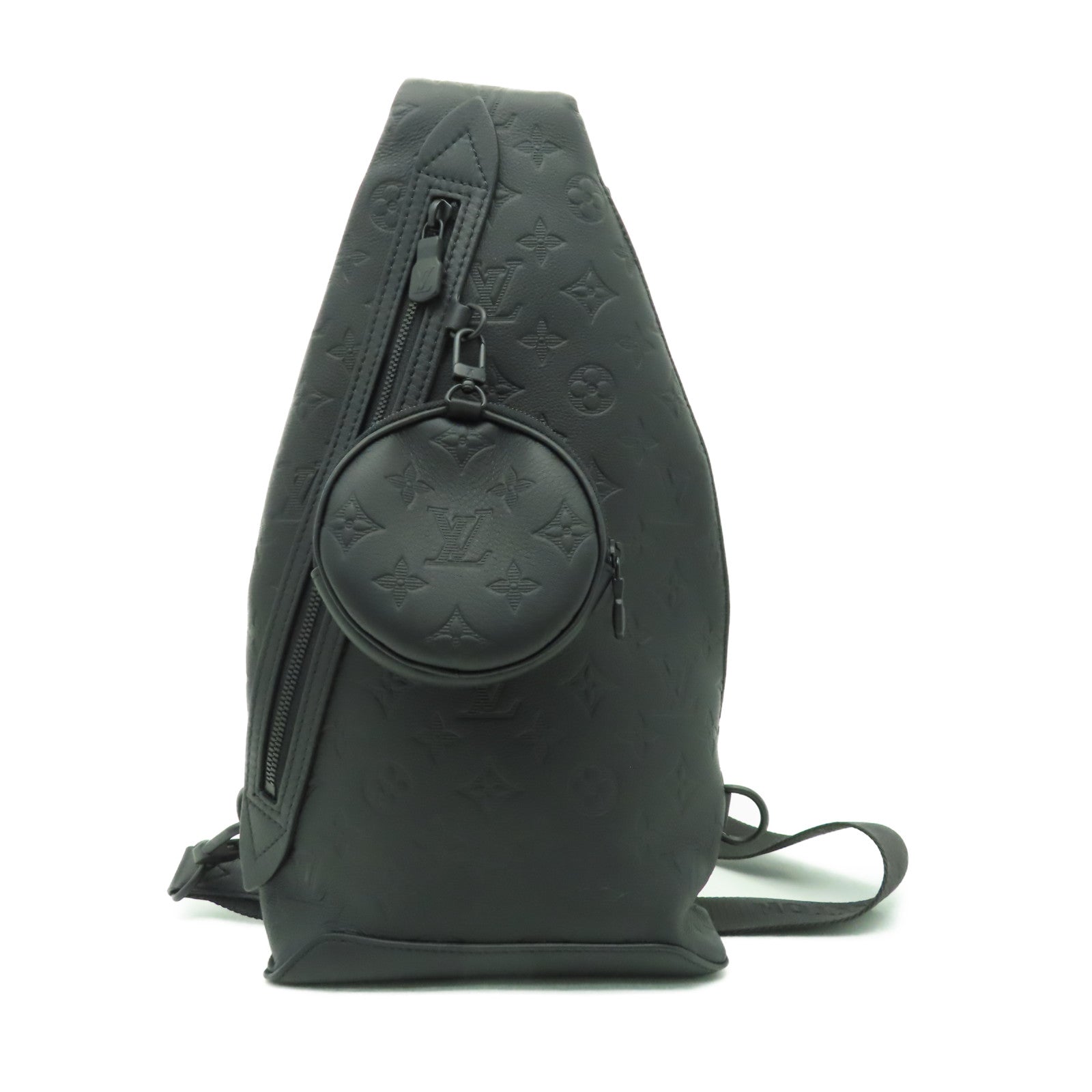 LOUIS VUITTON Monogram Shadow Duo Slingbag肩背袋黑色