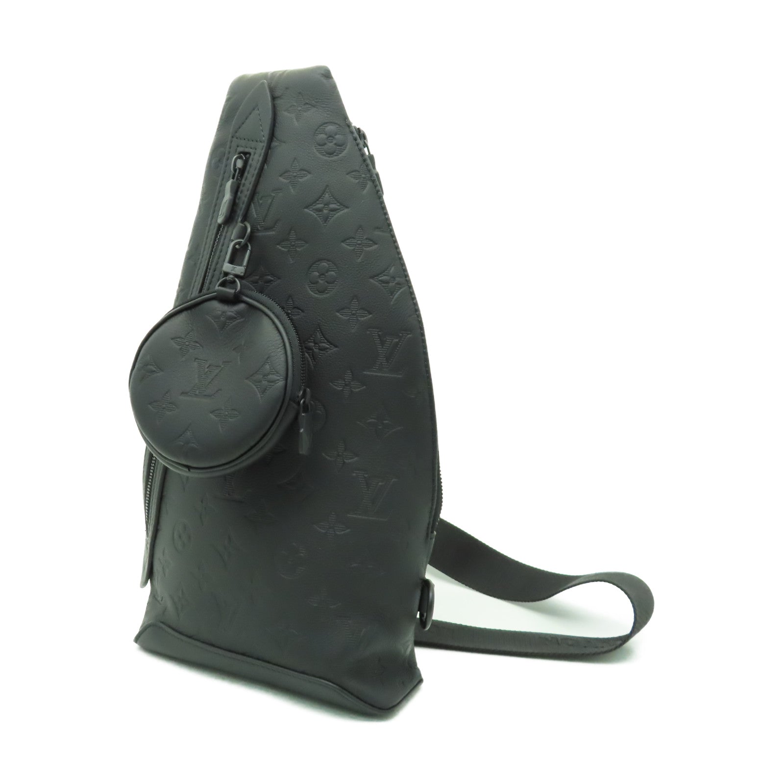LOUIS VUITTON Monogram Shadow Duo Slingbag肩背袋黑色