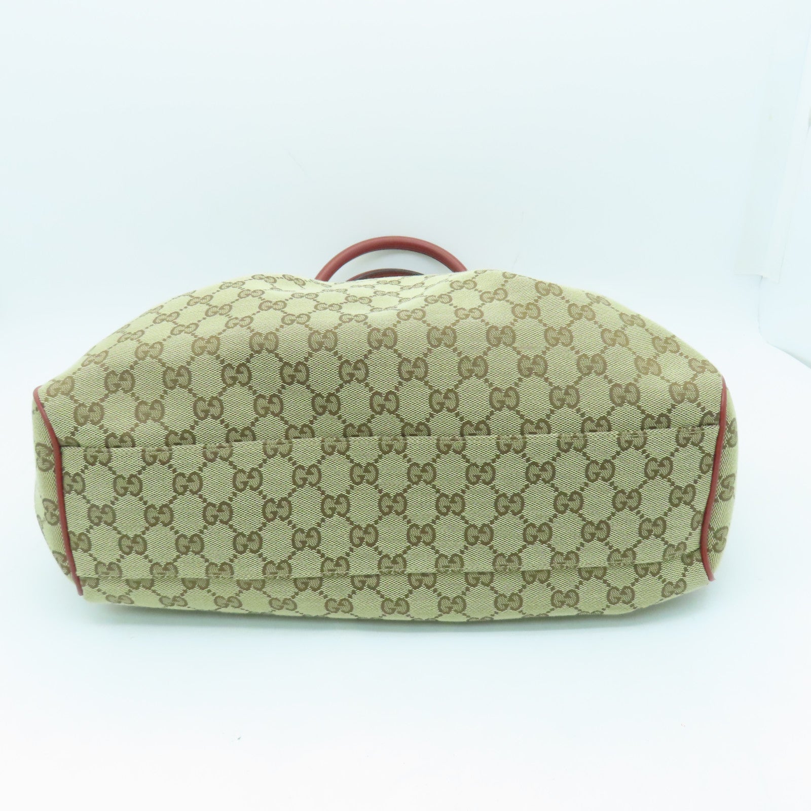 GUCCI PVC Hand Bag金扣手挽袋啡色