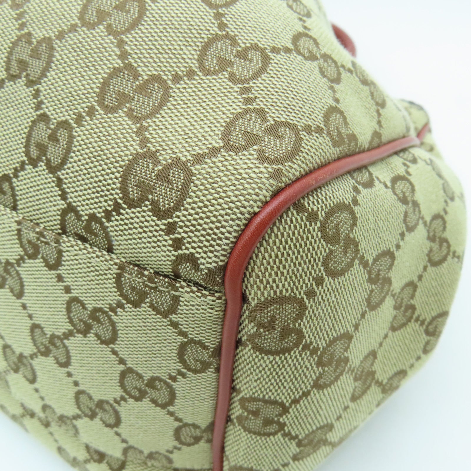 GUCCI PVC Hand Bag金扣手挽袋啡色