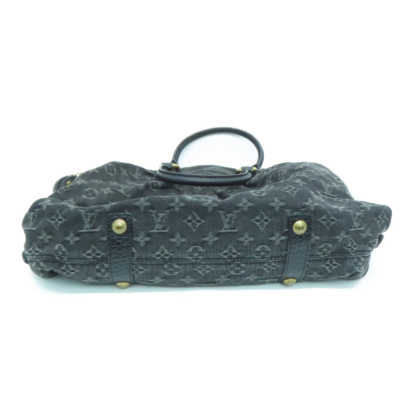 LOUIS VUITTON 【激減優惠】Monogram Denim Neo Cabby MM金扣手挽肩背兩用袋黑色