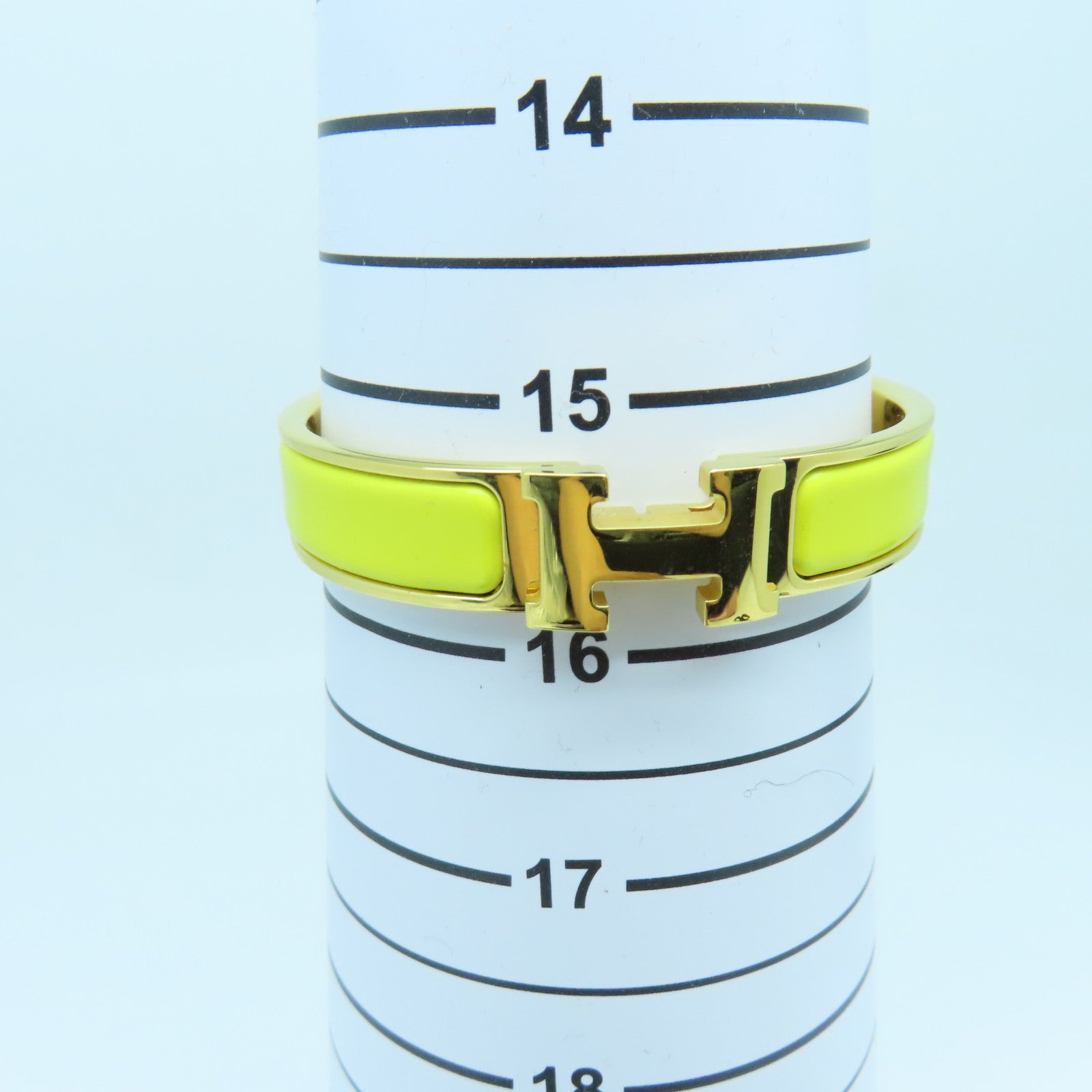 HERMES 金屬H Bangle金扣手鐲黃色