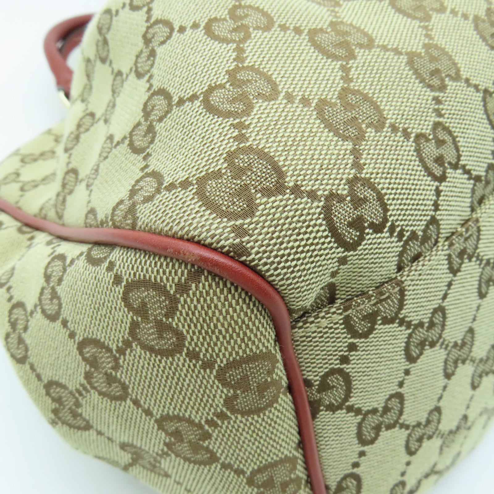 GUCCI PVC Hand Bag金扣手挽袋啡色