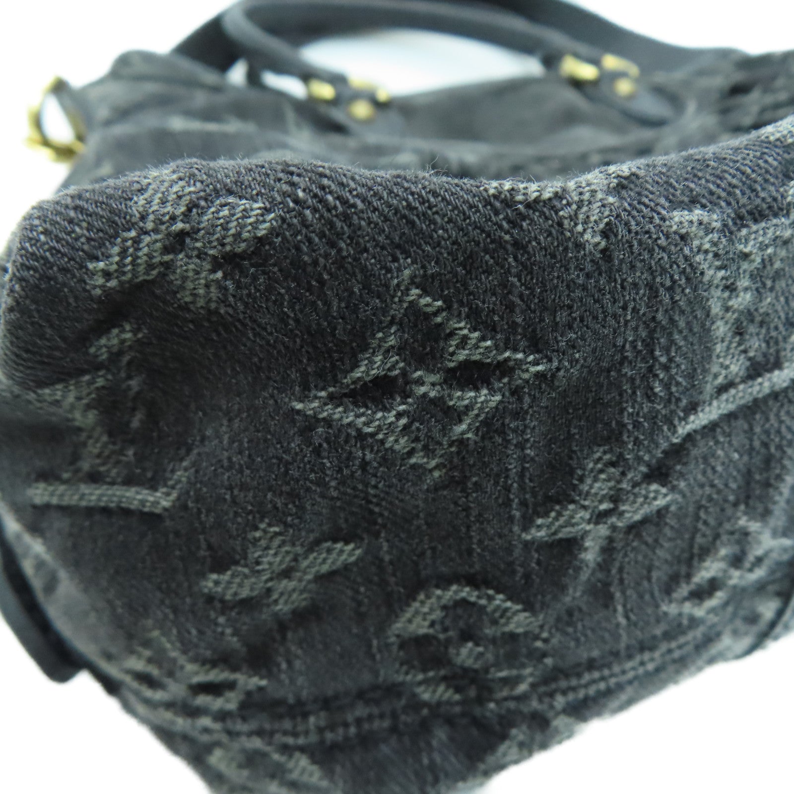 LOUIS VUITTON 【激減優惠】Monogram Denim Neo Cabby MM金扣手挽肩背兩用袋黑色