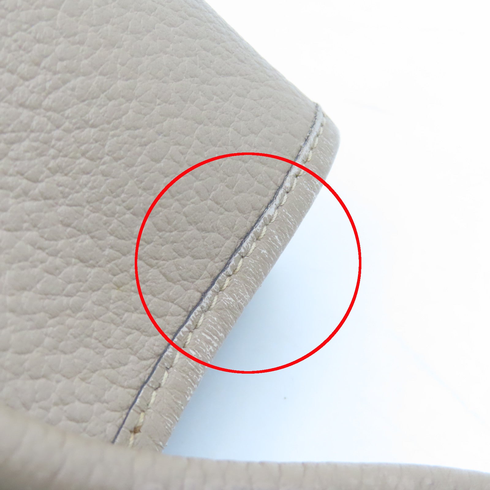 HERMES Clemence皮革Garden Party TPM銀扣手挽袋米色