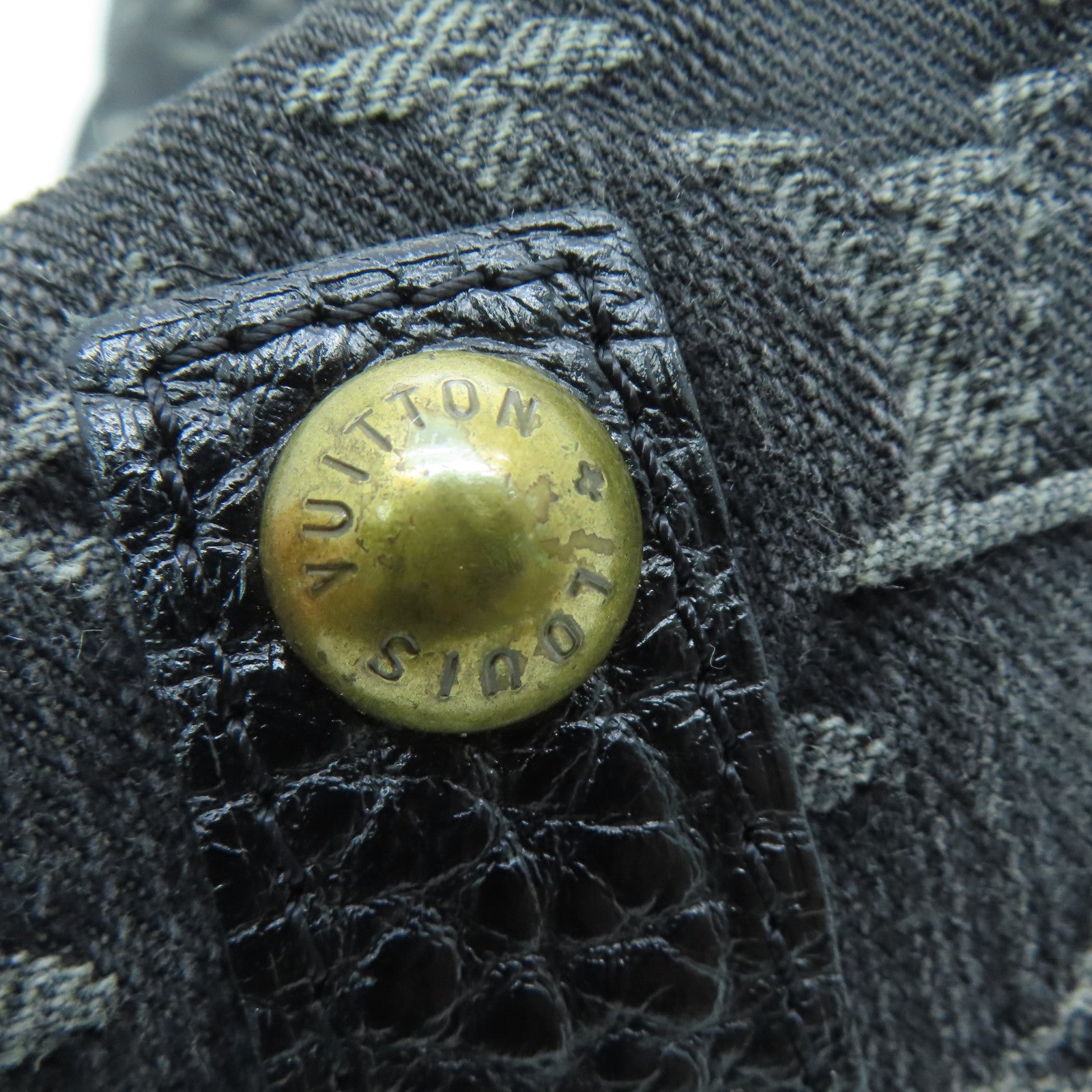 LOUIS VUITTON 【激減優惠】Monogram Denim Neo Cabby MM金扣手挽肩背兩用袋黑色