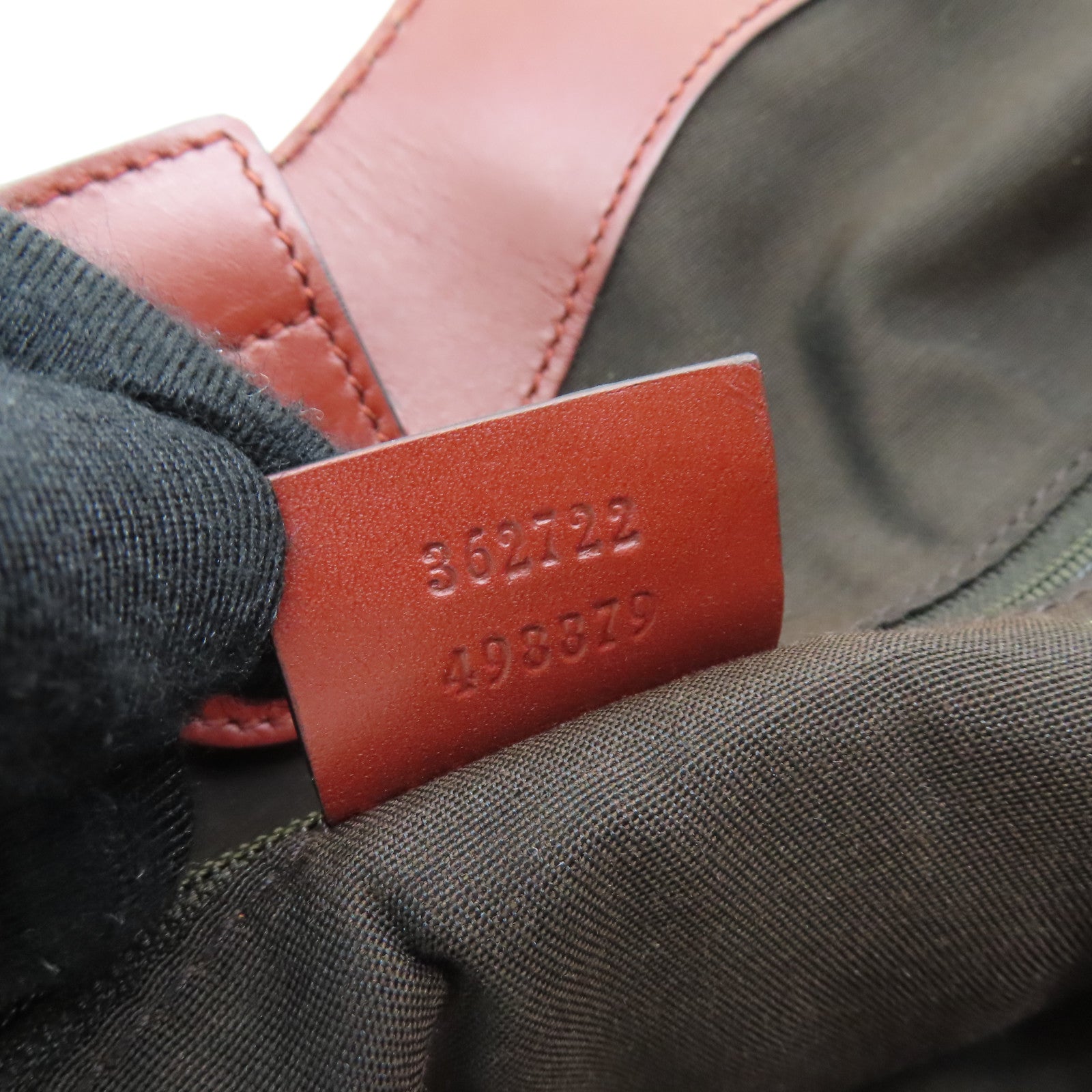 GUCCI PVC Hand Bag金扣手挽袋啡色