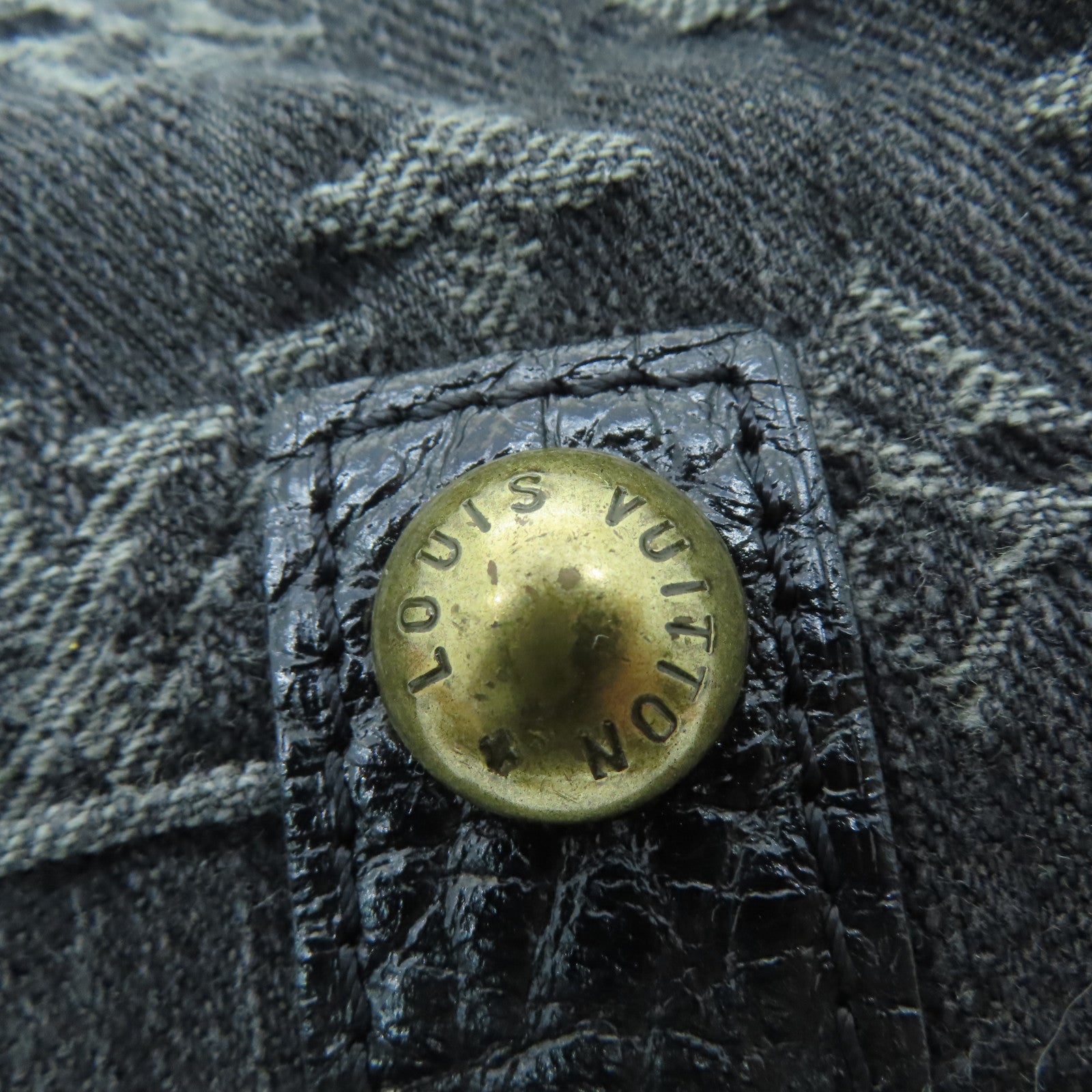 LOUIS VUITTON 【激減優惠】Monogram Denim Neo Cabby MM金扣手挽肩背兩用袋黑色