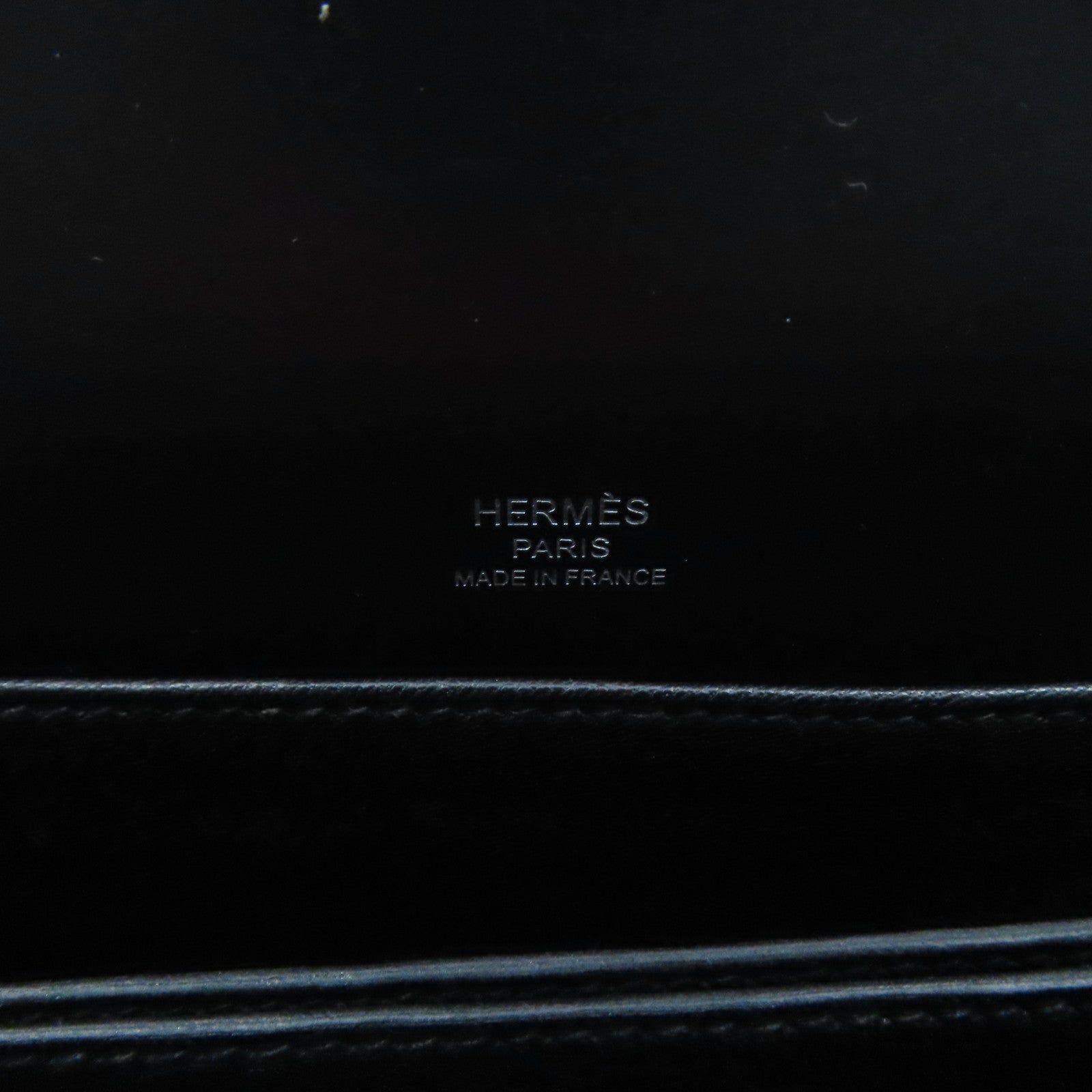 HERMES Swift皮革Mini Roulis銀扣肩背袋黑色