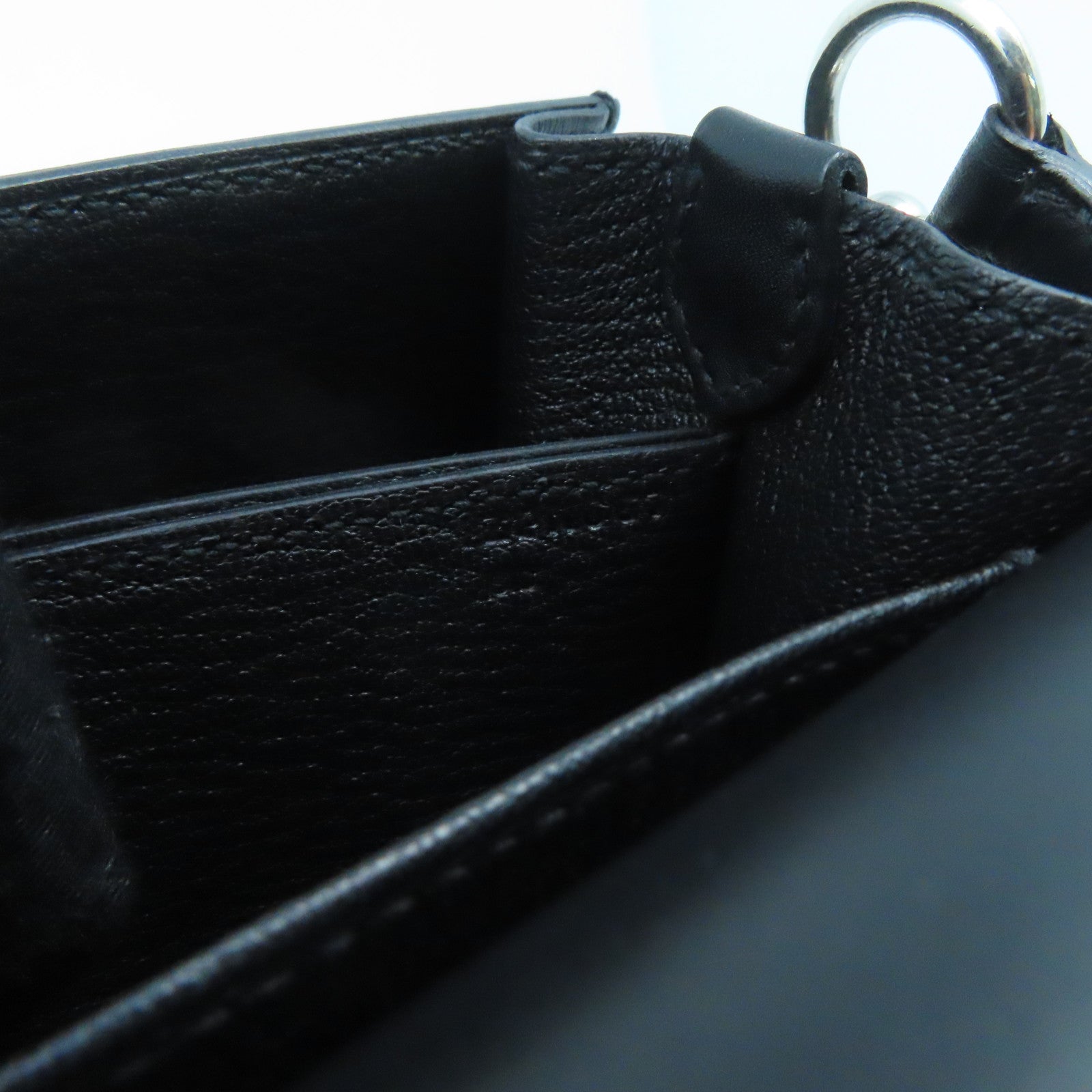 HERMES Swift皮革Mini Roulis銀扣肩背袋黑色