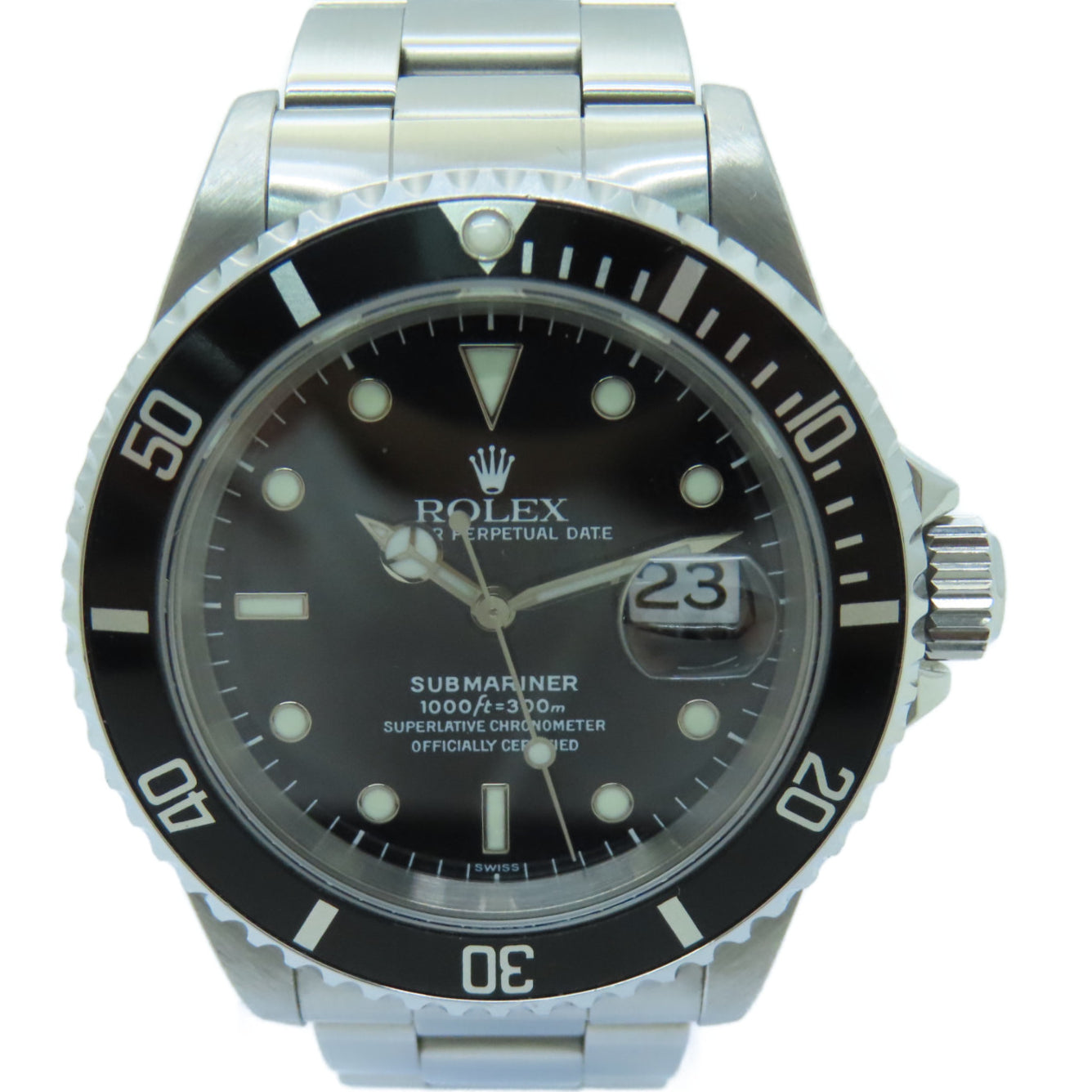ROLEX 不銹鋼Submarinar Date手錶銀色/黑色#15cm