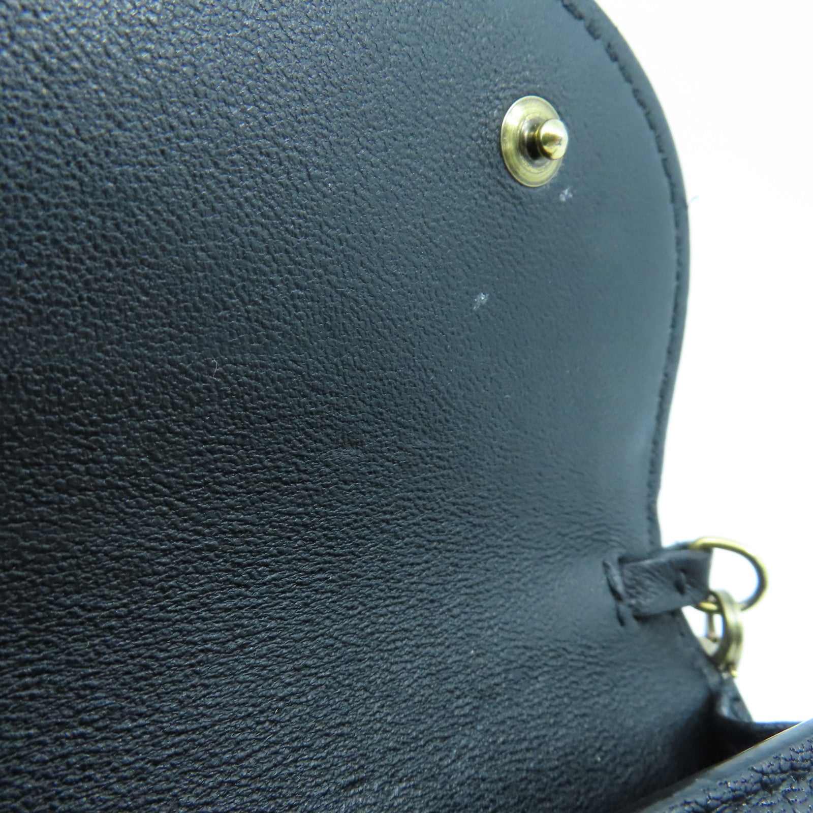Dior 牛皮皮革Saddle WOC金扣链带肩背袋黑色