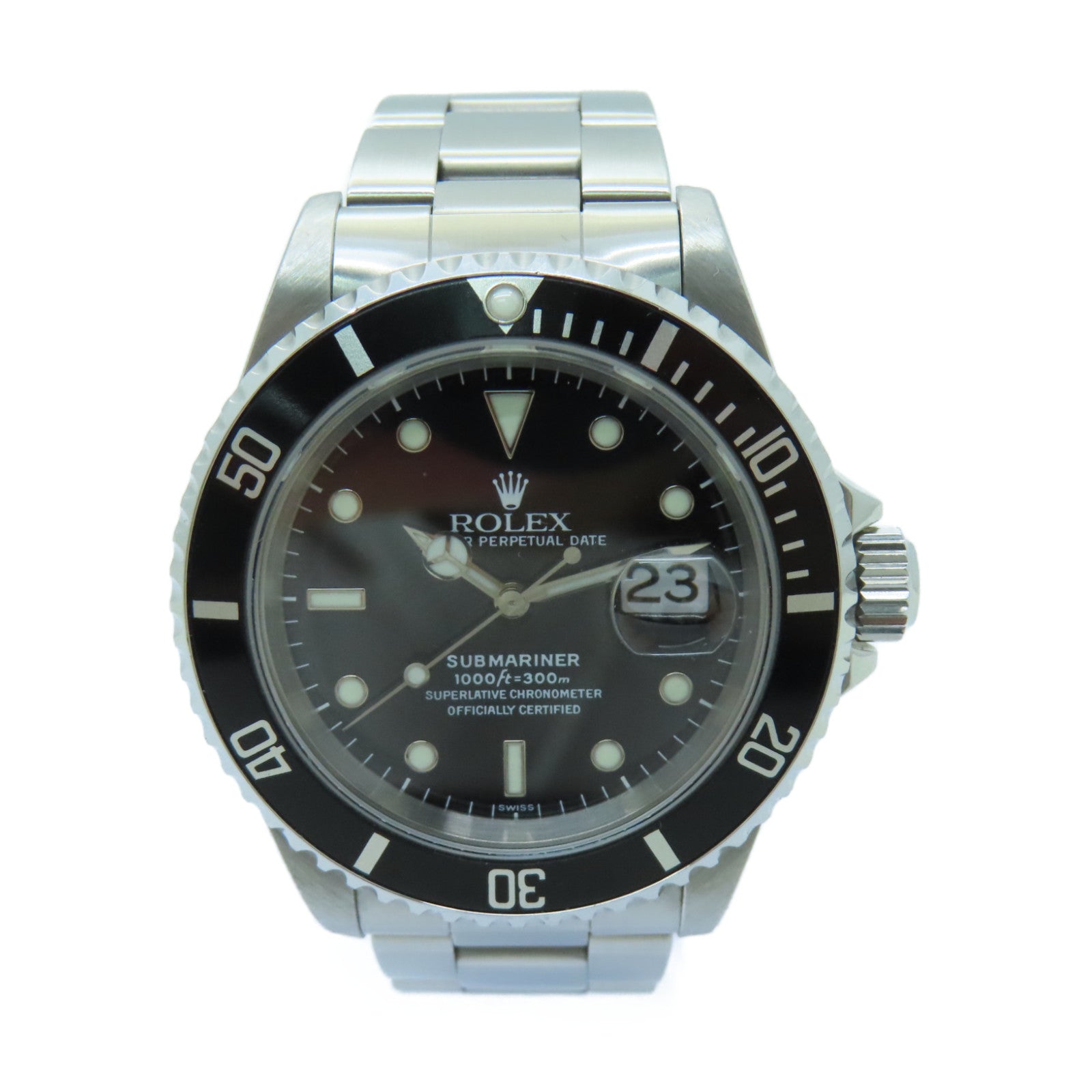 ROLEX 不銹鋼Submarinar Date手錶銀色/黑色#15cm