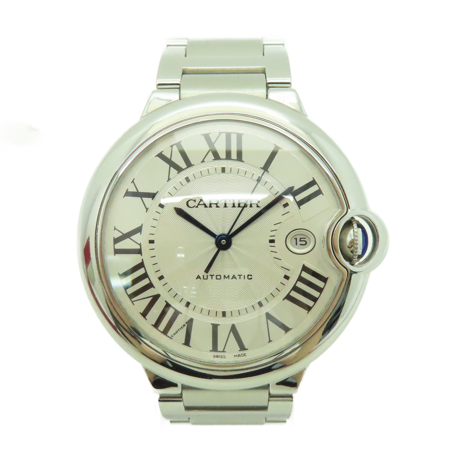 CARTIER Ballon Blue LM不鏽鋼手錶自動機芯白色