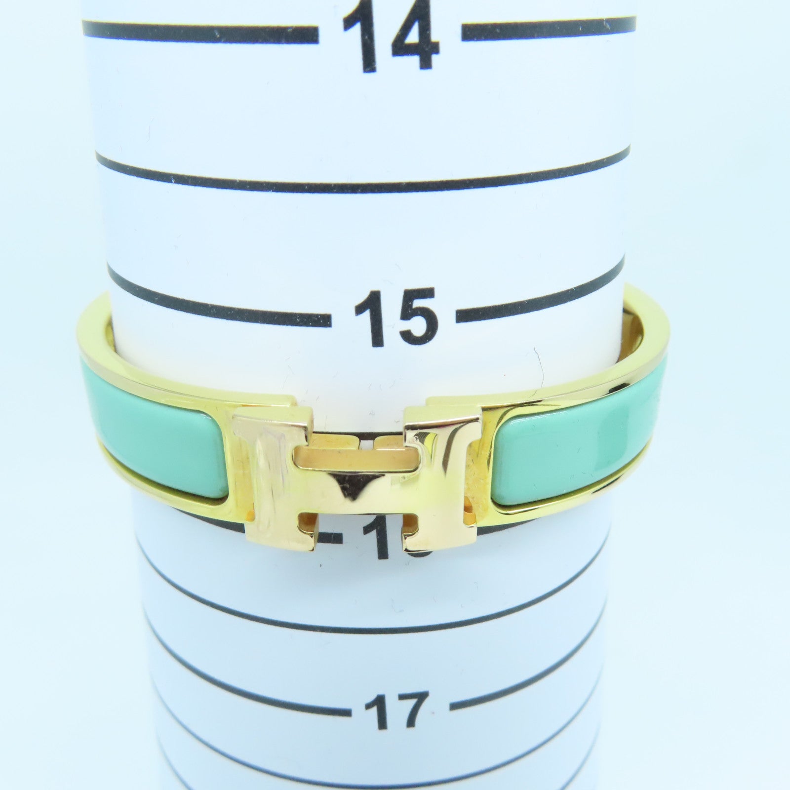 HERMES 金屬H Bangle金扣手鐲藍色