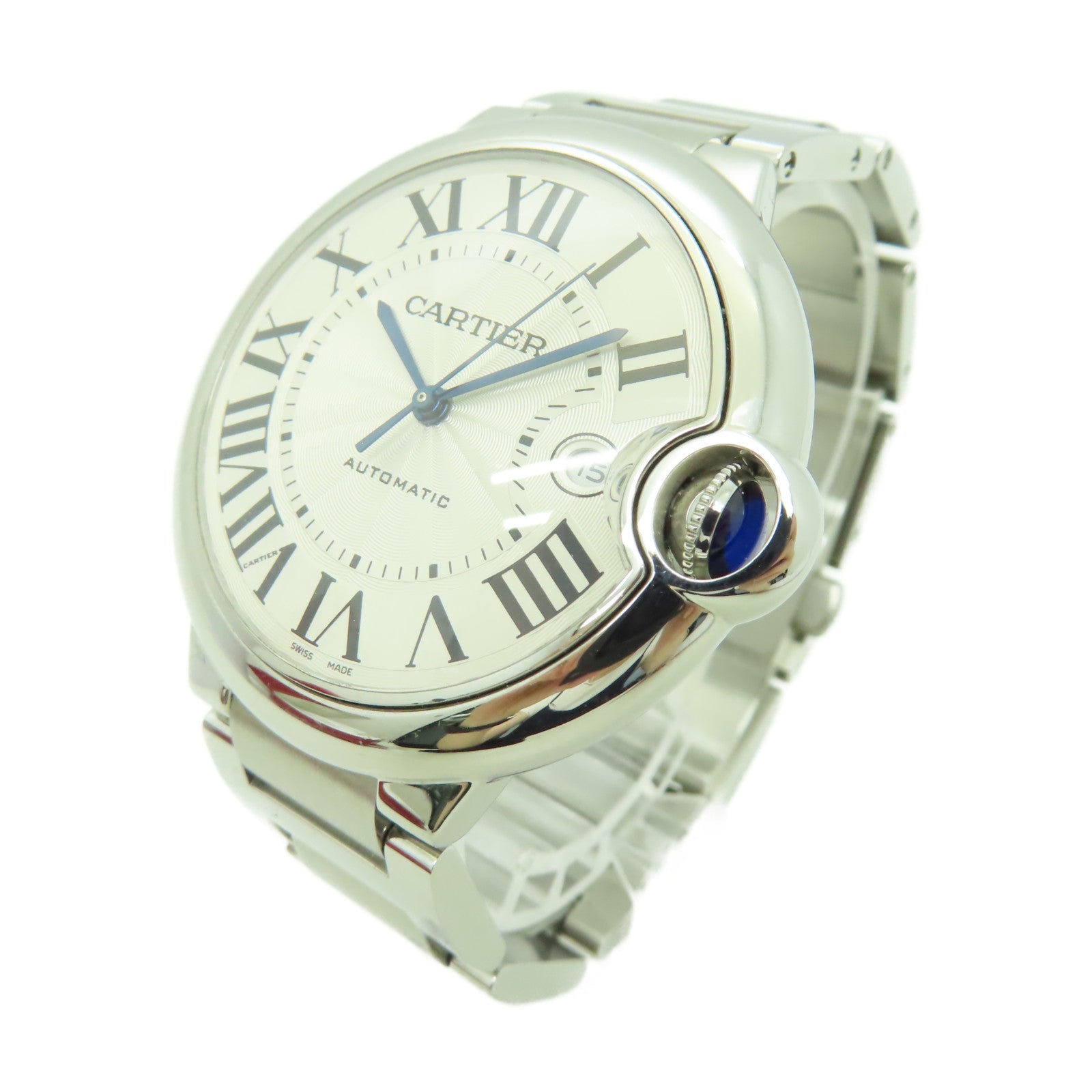 CARTIER Ballon Blue LM不鏽鋼手錶自動機芯白色