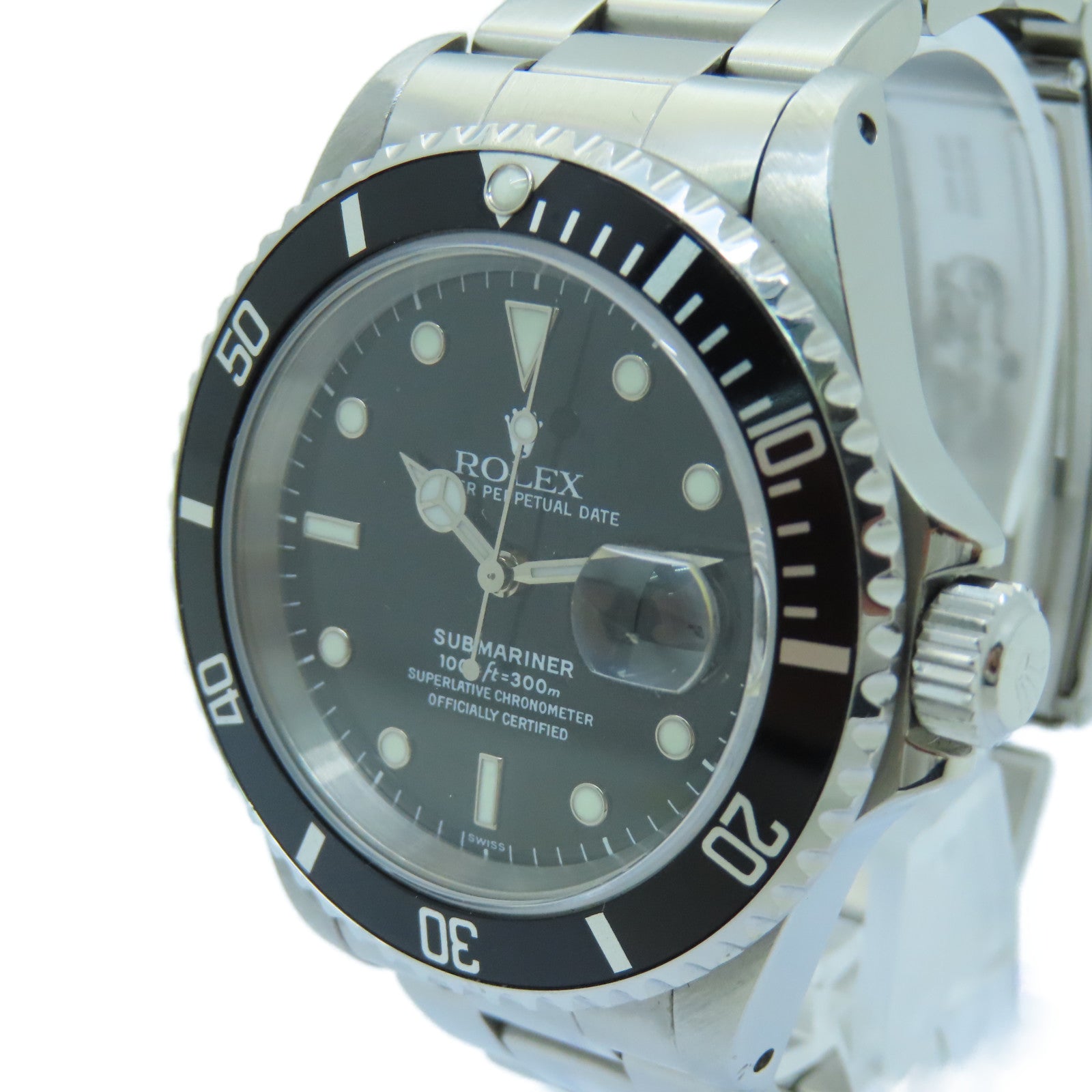 ROLEX 不銹鋼Submarinar Date手錶銀色/黑色#15cm
