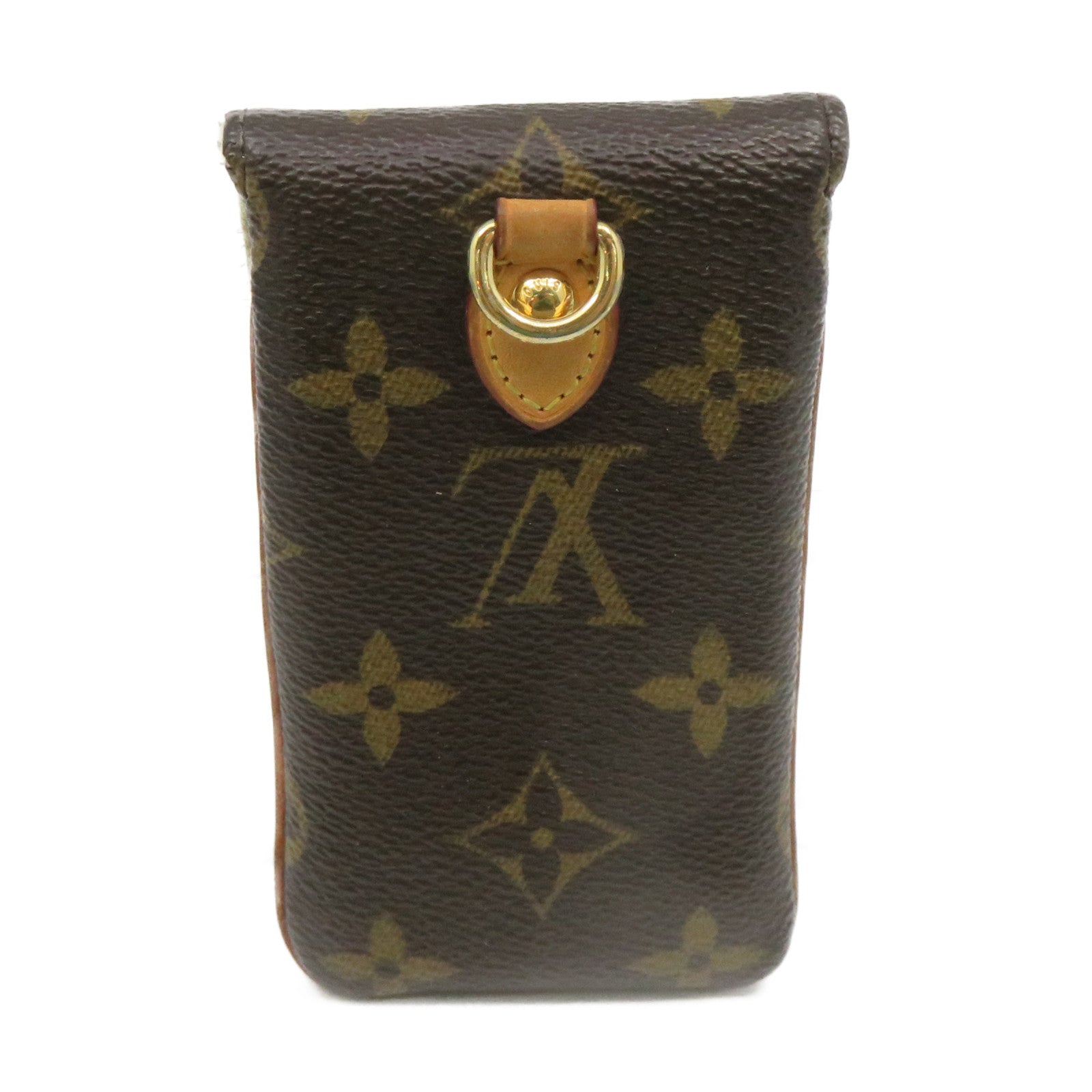 LOUIS VUITTON Monogram Etui Telephone MM Cellphone Case手机包啡色