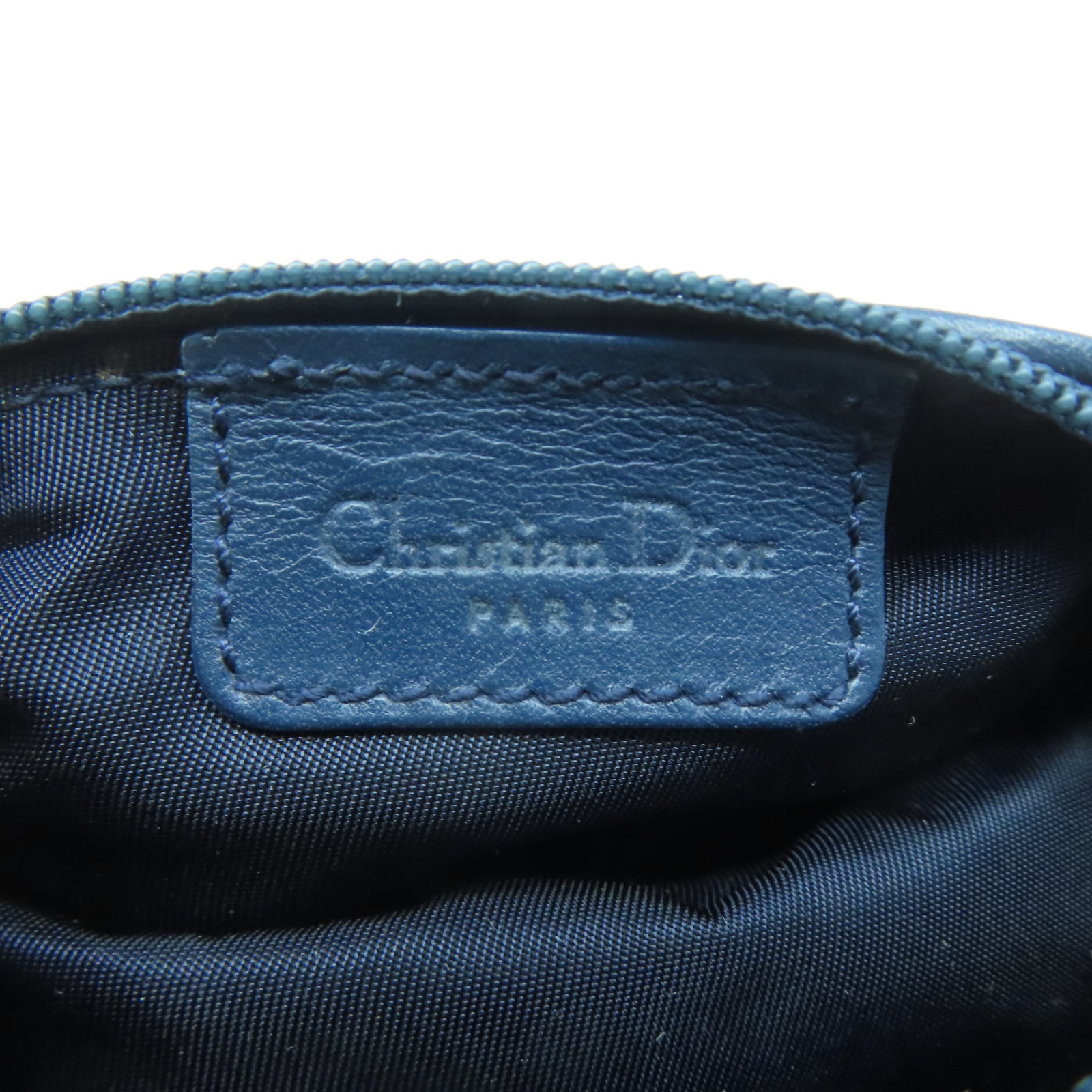 Dior 【激減優惠】帆布Coins Case金扣零錢包藍色