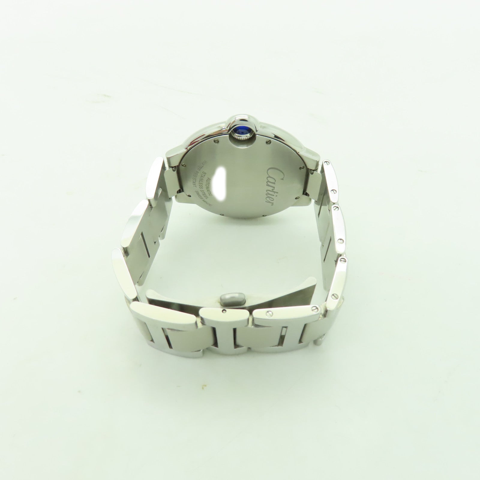CARTIER Ballon Blue LM不鏽鋼手錶自動機芯白色