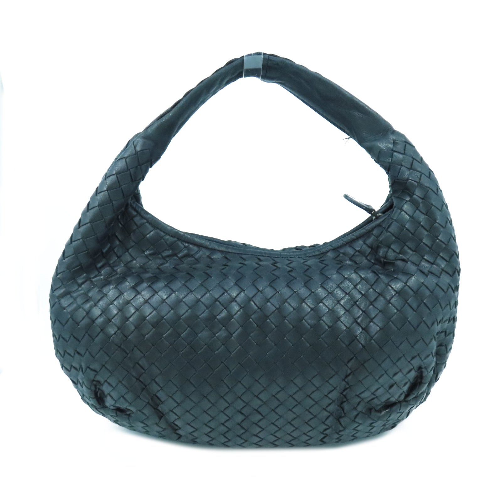 BOTTEGA VENETA Textured Leather Shoulder Bag Black