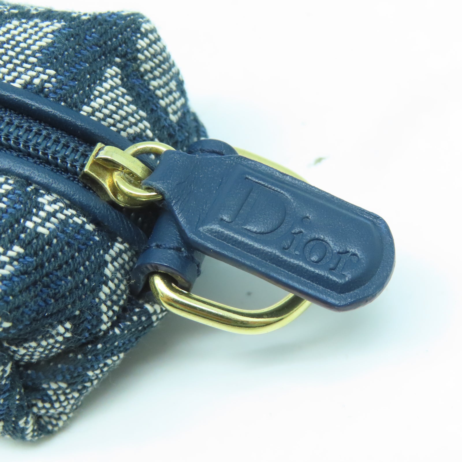 Dior 【激減優惠】帆布Coins Case金扣零錢包藍色