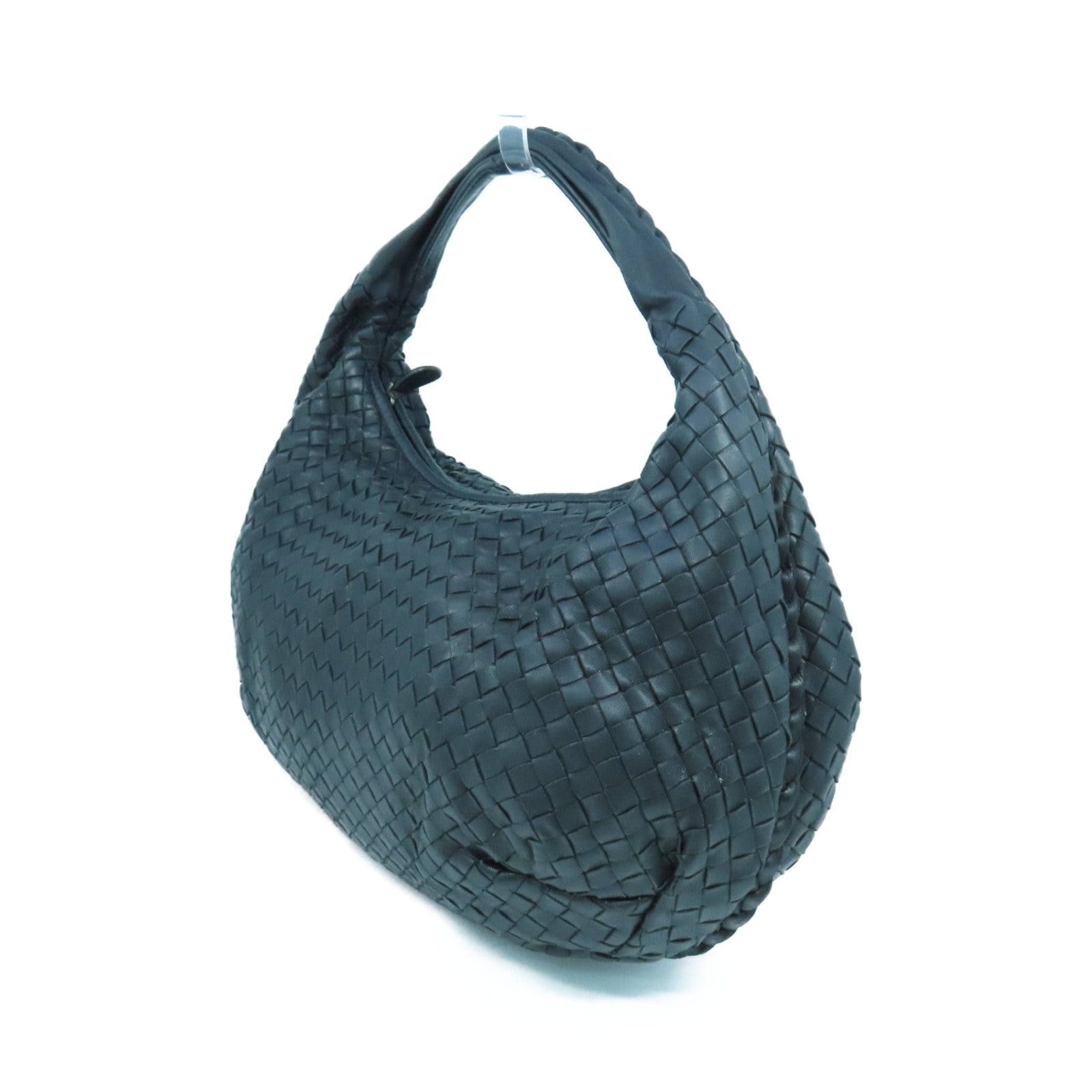 BOTTEGA VENETA Textured Leather Shoulder Bag Black
