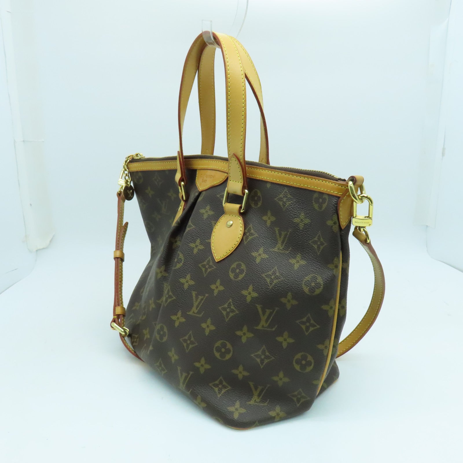 LOUIS VUITTON Monogram Palermo PM金扣手挽肩背兩用袋啡色