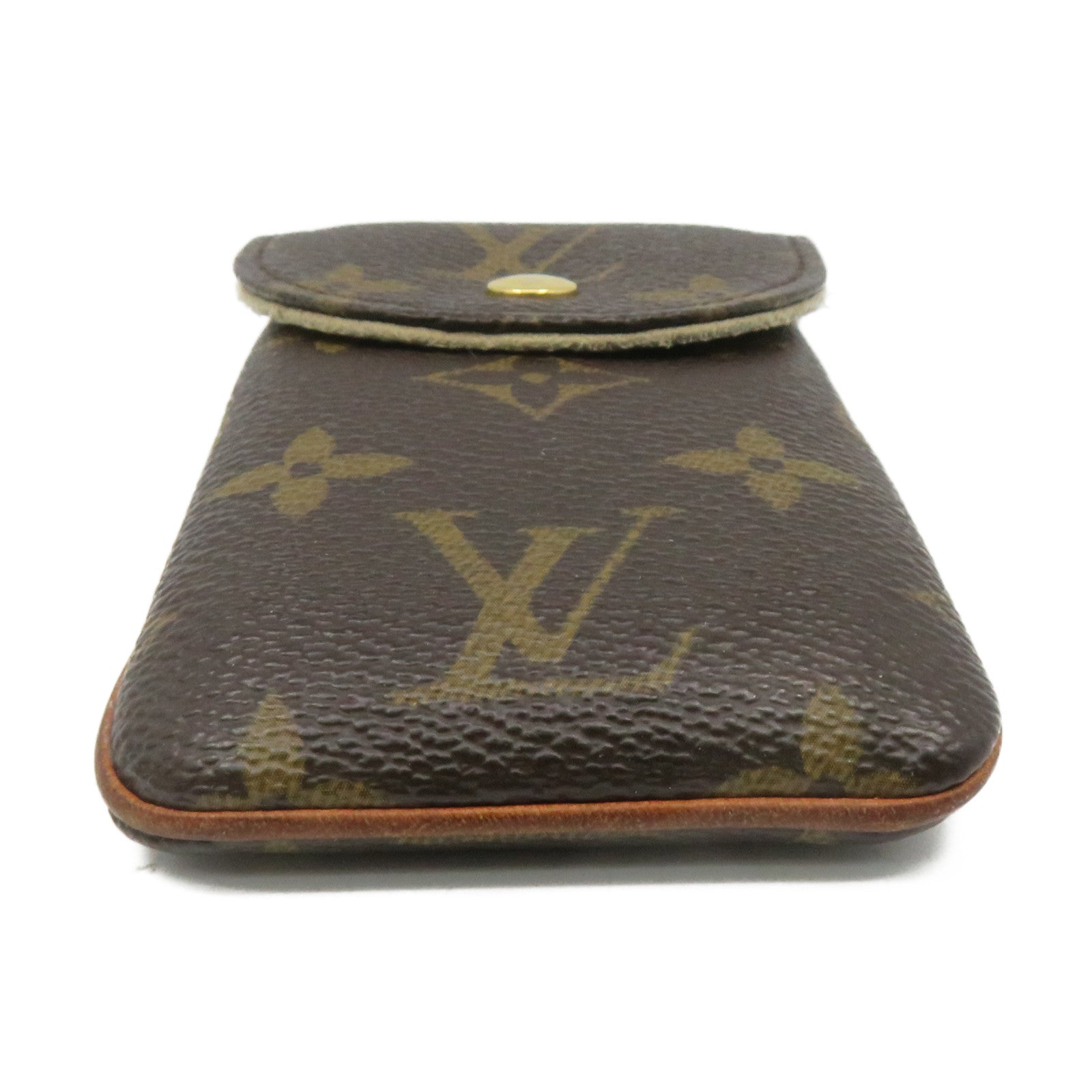 LOUIS VUITTON Monogram Etui Telephone MM Cellphone Case手机包啡色