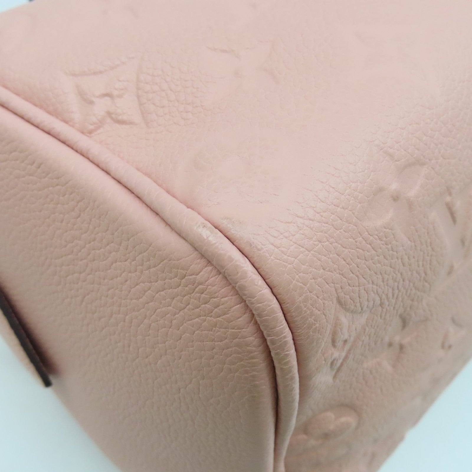 LOUIS VUITTON Monogram Empreinte Speedy Bandouliere 25金扣手挽肩背兩用袋粉紅色